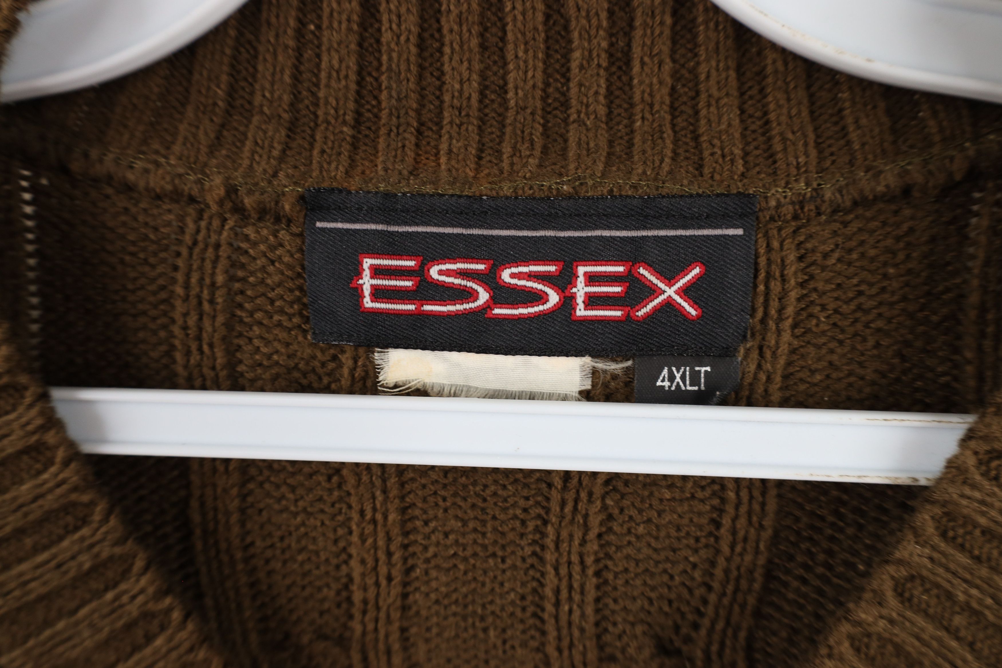 Vintage Vintage 90s Streetwear Faded Chunky Cable Knit Sweater Brown Size US XXL / EU 58 / 5 - 4 Thumbnail