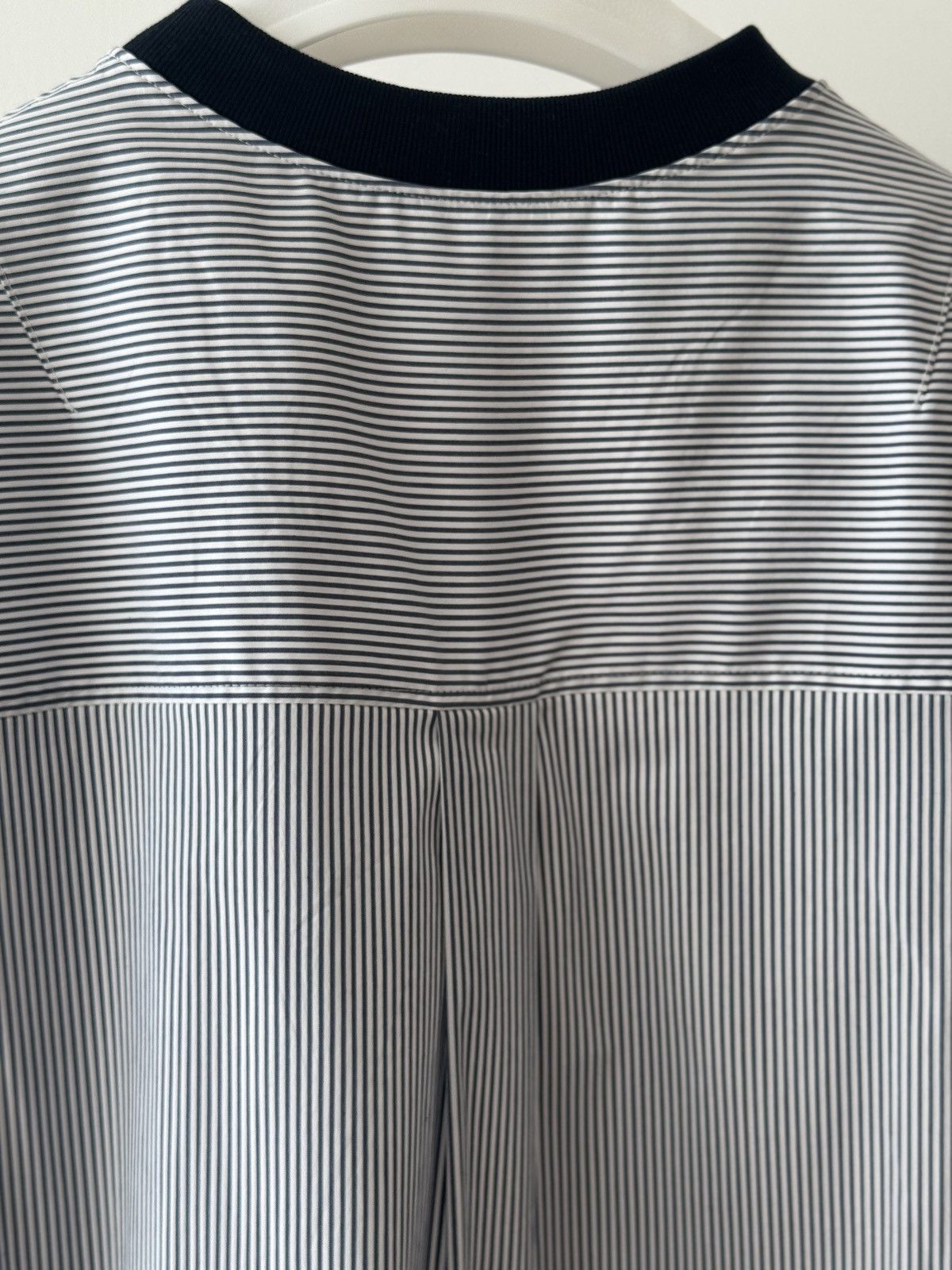 Japanese Brand NAVY STRIPE JAPANESE STRETCH COTTON POPLIN CREW NECK T-SHIRT Size US M / EU 48-50 / 2 - 8 Thumbnail