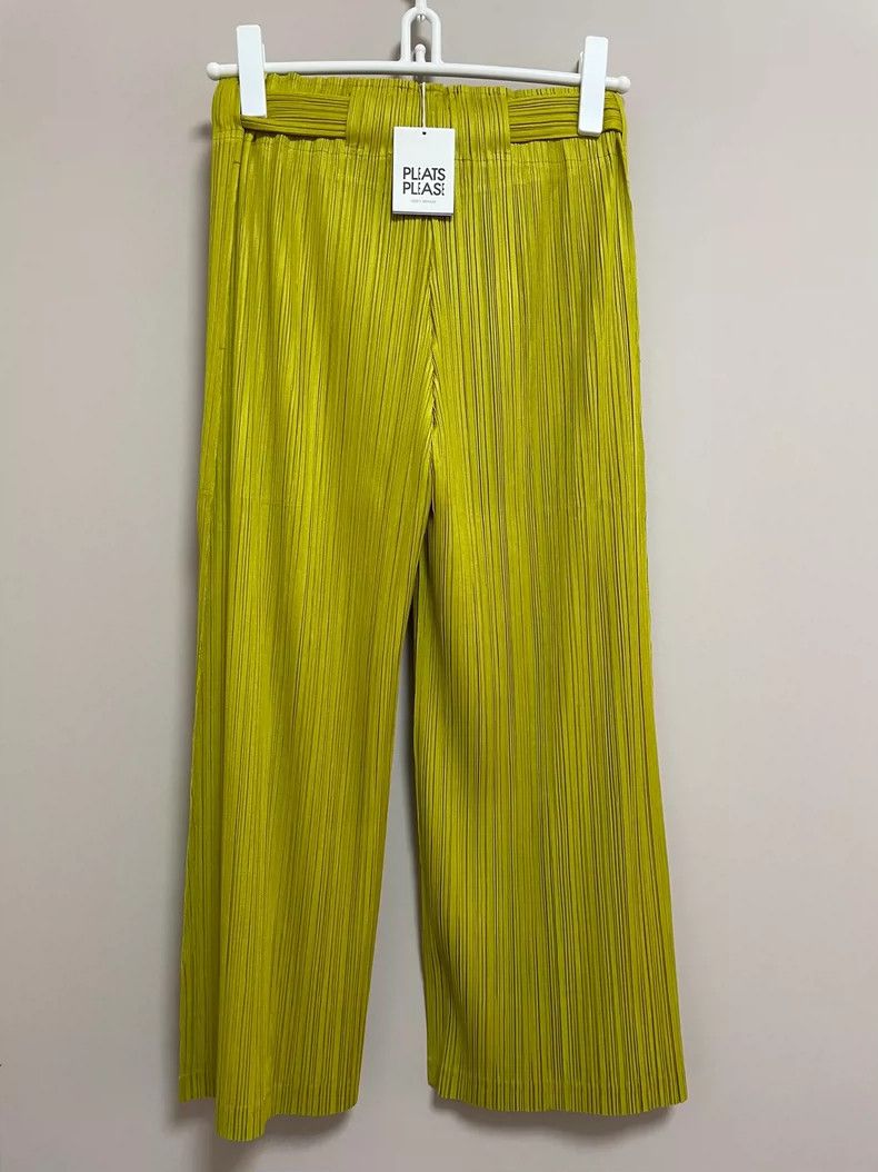 Issey Miyake Issey Miyake size:2 Ginger yellow pleated trousers Size 22" - 6 Thumbnail