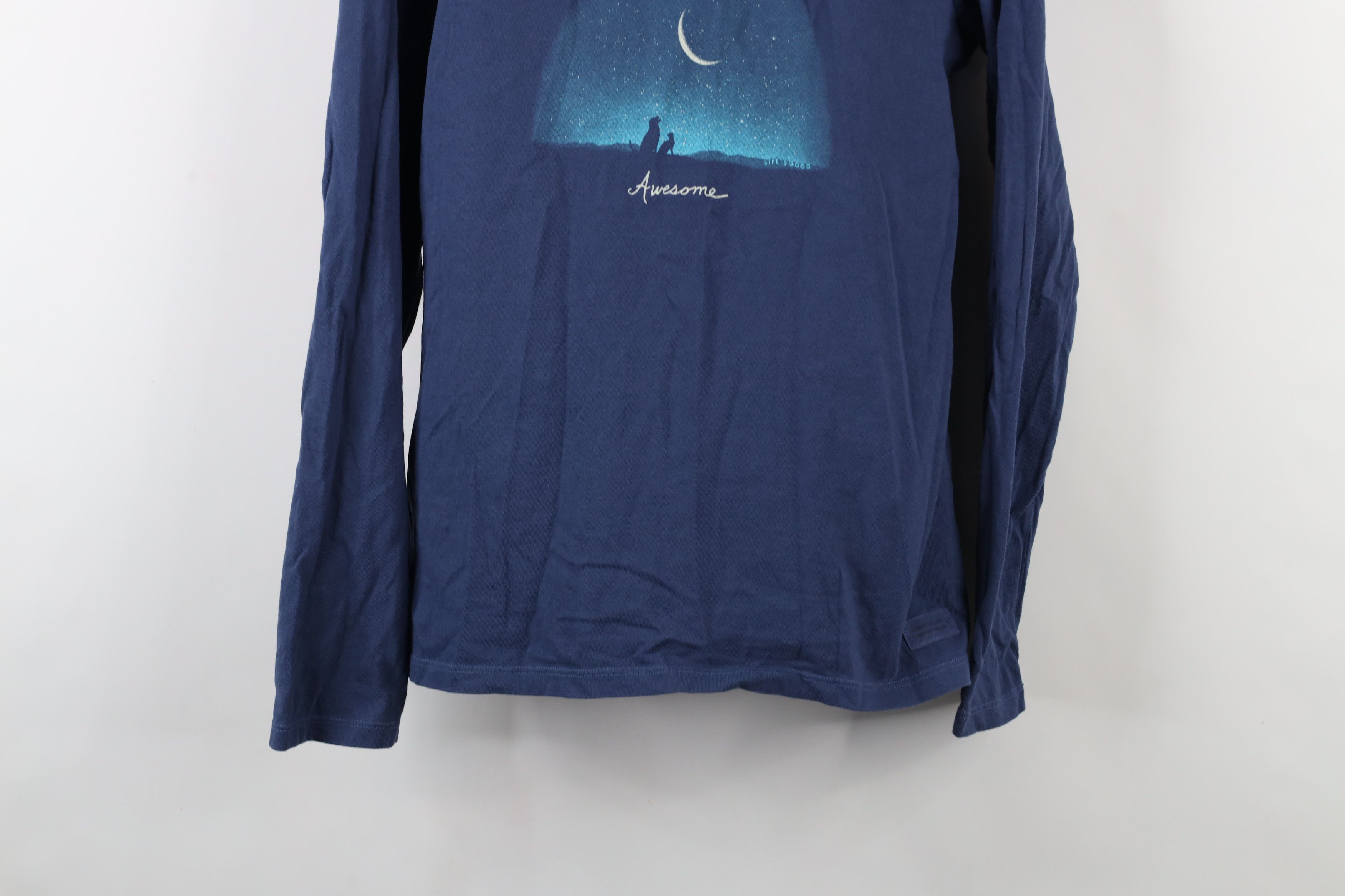 Life is Good × Vintage Life Is Good Spell Awesome Moon Dog Cat Long Sleeve T-Shirt Size M / US 6-8 / IT 42-44 - 3 Thumbnail