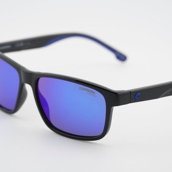 Carrera CARRERA 2047T/S 0D51 Z0 Sunglasses Black/Blue Rectangle Size ONE SIZE - 7 Thumbnail