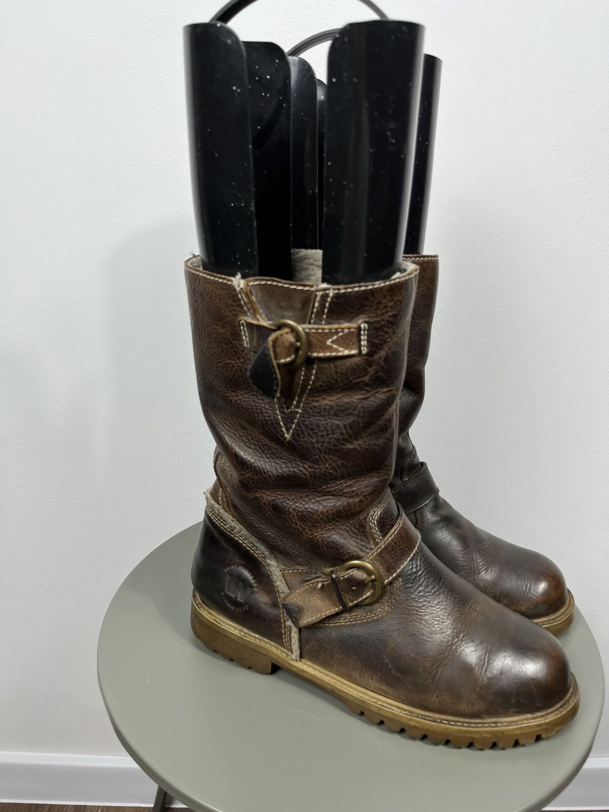 Other Avant Garde Distressed Leather Biker Boots EU 41 Brown Size US 8 / EU 41 - 2 Thumbnail