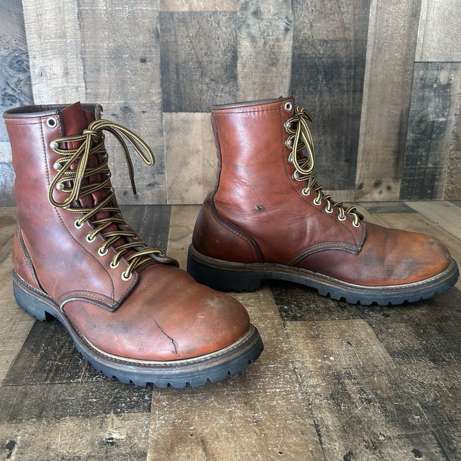 Red Wing Red Wing Irish Setter Vintage Plain Toe Work Boots Mens 12 D Size US 12 / EU 45 - 3 Thumbnail