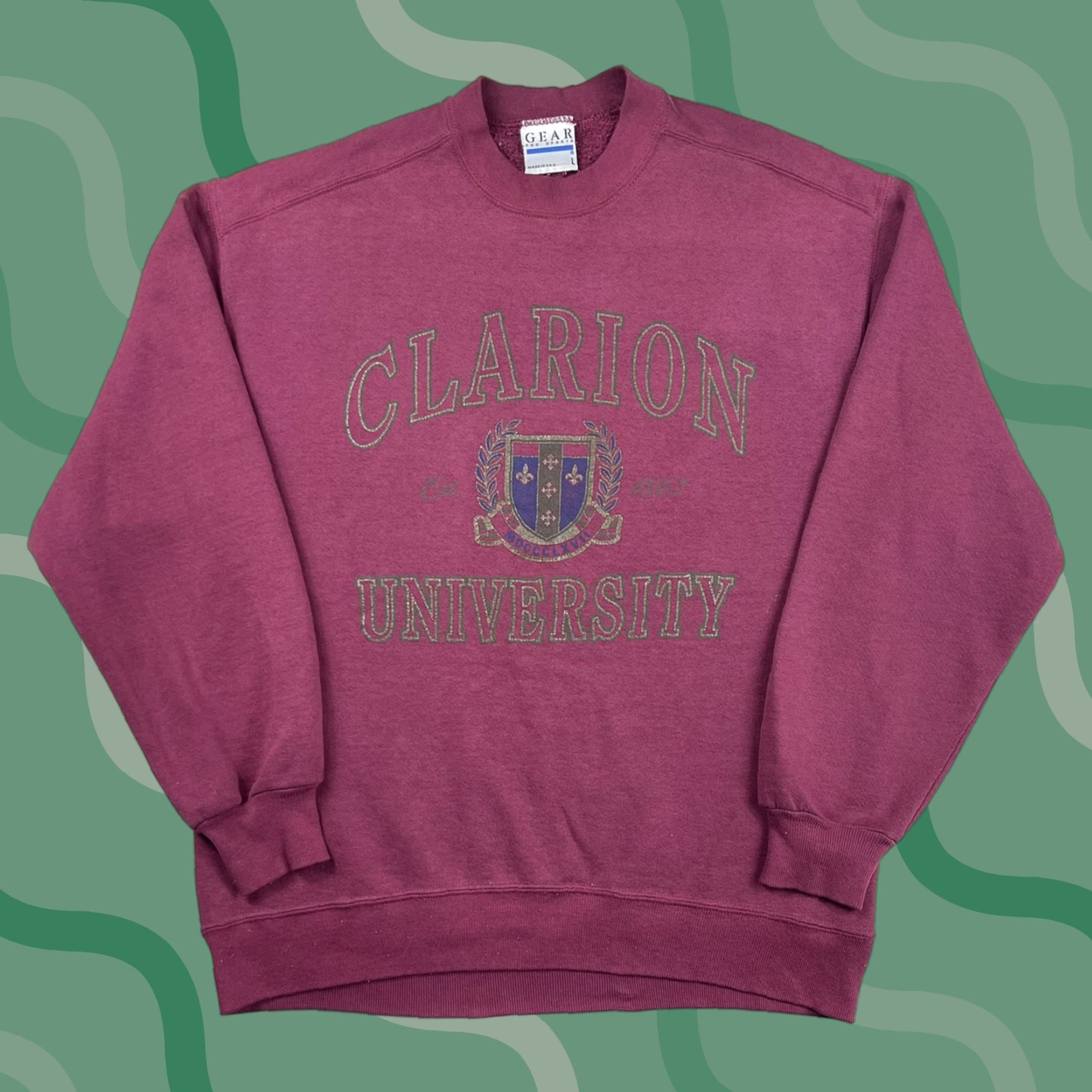 Spell VINTAGE GEAR FOR SPORTS Crewneck Sweatshirt 90s Red Adult Large Cotton Blend Mens Size US L / EU 52-54 / 3 - 1 Thumbnail