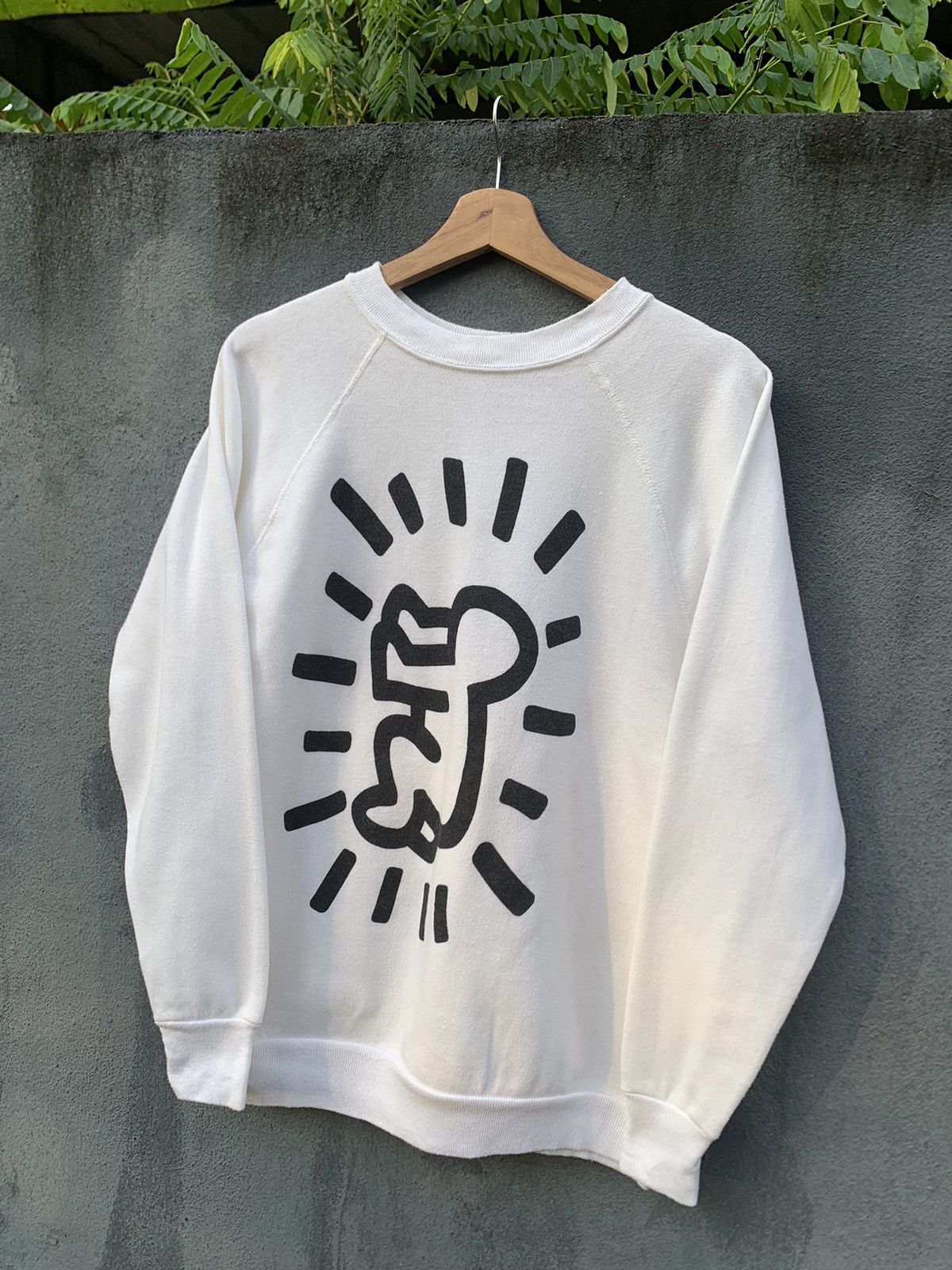 Keith Haring Vintage Keith Haring White Tee Crewneck Sweater Size US M / EU 48-50 / 2 - 4 Thumbnail