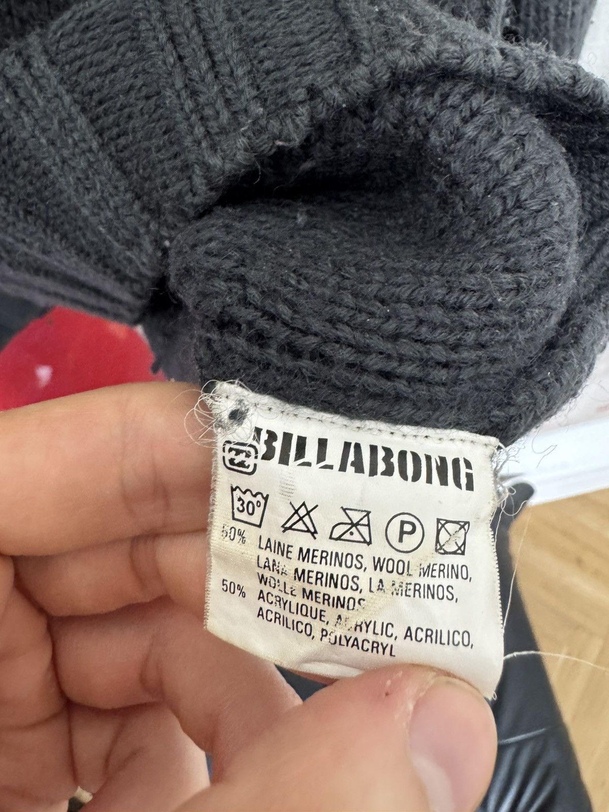 Billabong Vintage 90s Billabong Skate Surf Washed Knit Sweater Rare Size US L / EU 52-54 / 3 - 5 Thumbnail