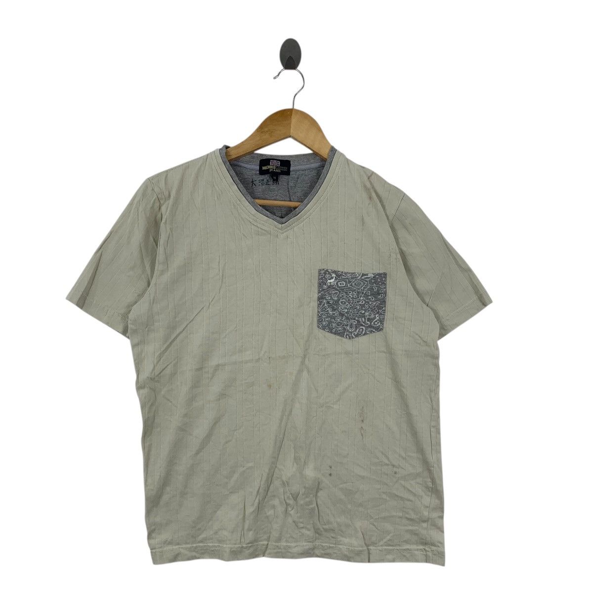 Vintage Vintage MICHIKO LONDON JEANS Paisley Pocket Tee Shirt Top V Size M / US 6-8 / IT 42-44 - 4 Thumbnail