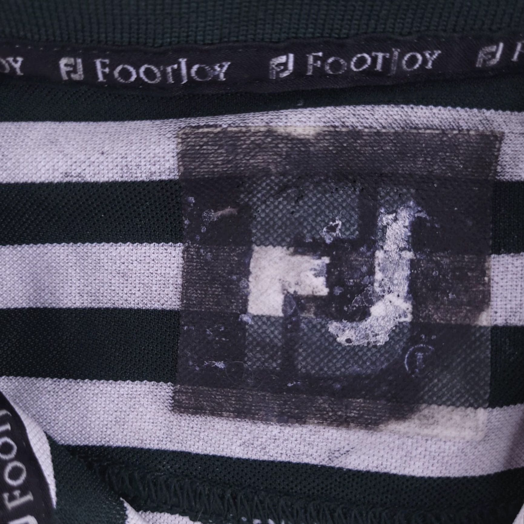 Footjoy FootJoy Polo Shirt Mens L Green White Stripe Short Sleeve Golf Shirt Size US L / EU 52-54 / 3 - 3 Thumbnail