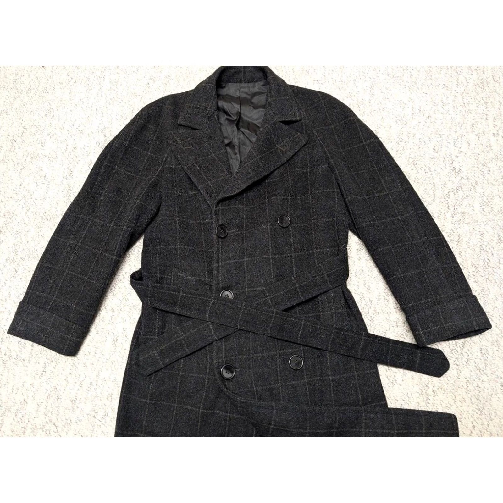 Vintage VINTAGE USA union made OVERCOAT double breasted Wool XS black belted coat Mens XS Size US XS / EU 42 / 0 - 3 Thumbnail