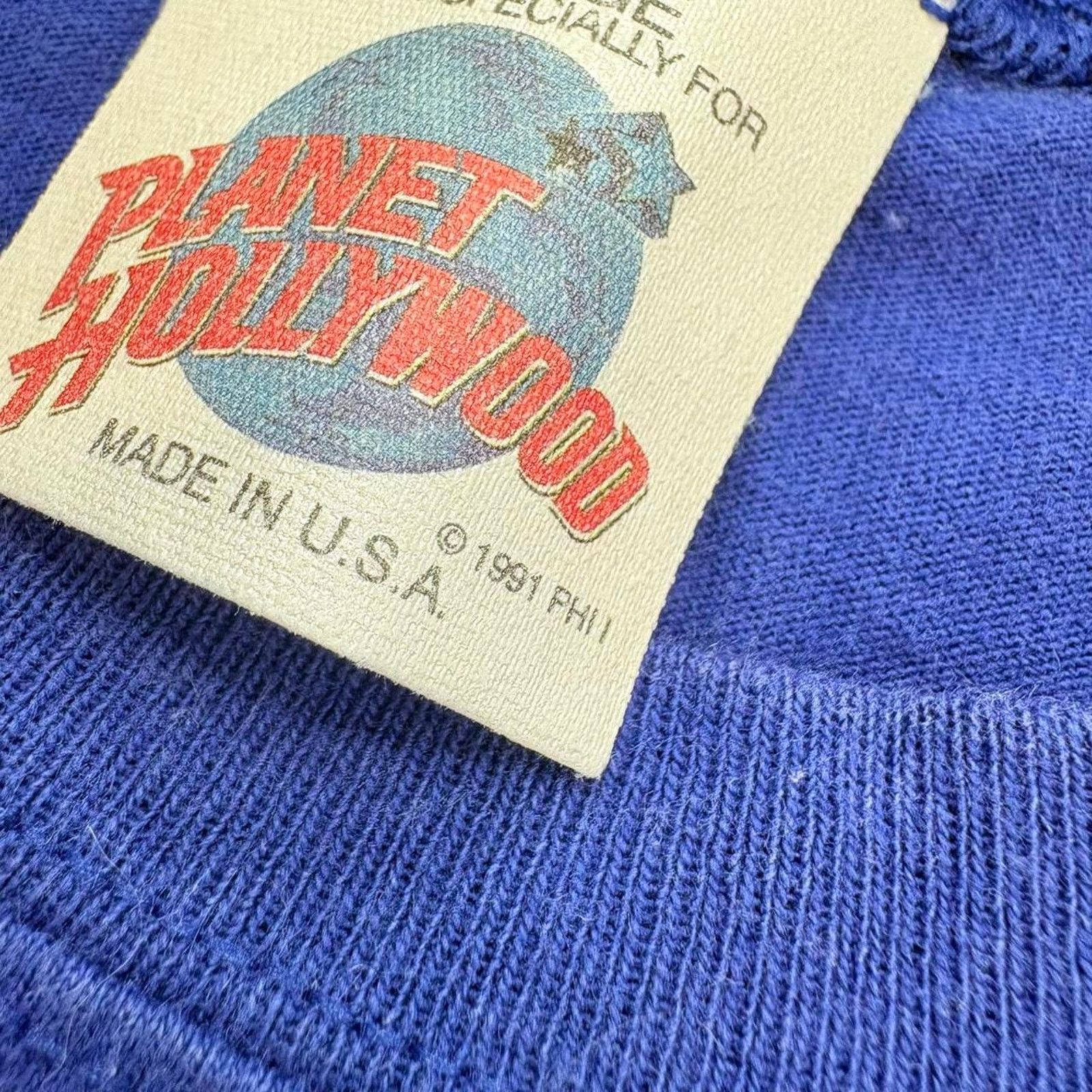 Planet Hollywood Vintage 90’s Blue Planet Hollywood Las Vegas Graphic Tee Size US L / EU 52-54 / 3 - 4 Thumbnail