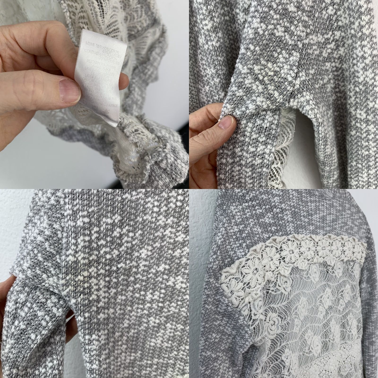Miss Me VINTAGE Miss Me Cardigan Shirt Womens L Gray Marled Knit Open-Knit Cowgirl Western Boho Y2K 90s Vintage Fall/Winter/Casual Size L / US 10 / IT 46 - 8 Thumbnail