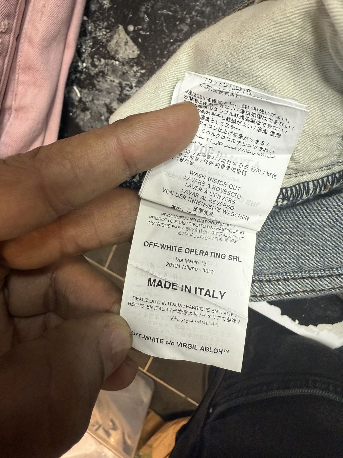 Off-White Off-White c/o Virgil Abloh "Denim" Stripe Slim Fit Jeans Size US 30 / EU 46 - 8 Thumbnail
