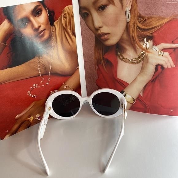 Versace 🤍🤍🔥🔥New - VERSACE Dark Gray Round Ladies Sunglasses VE4 Size ONE SIZE - 8 Thumbnail