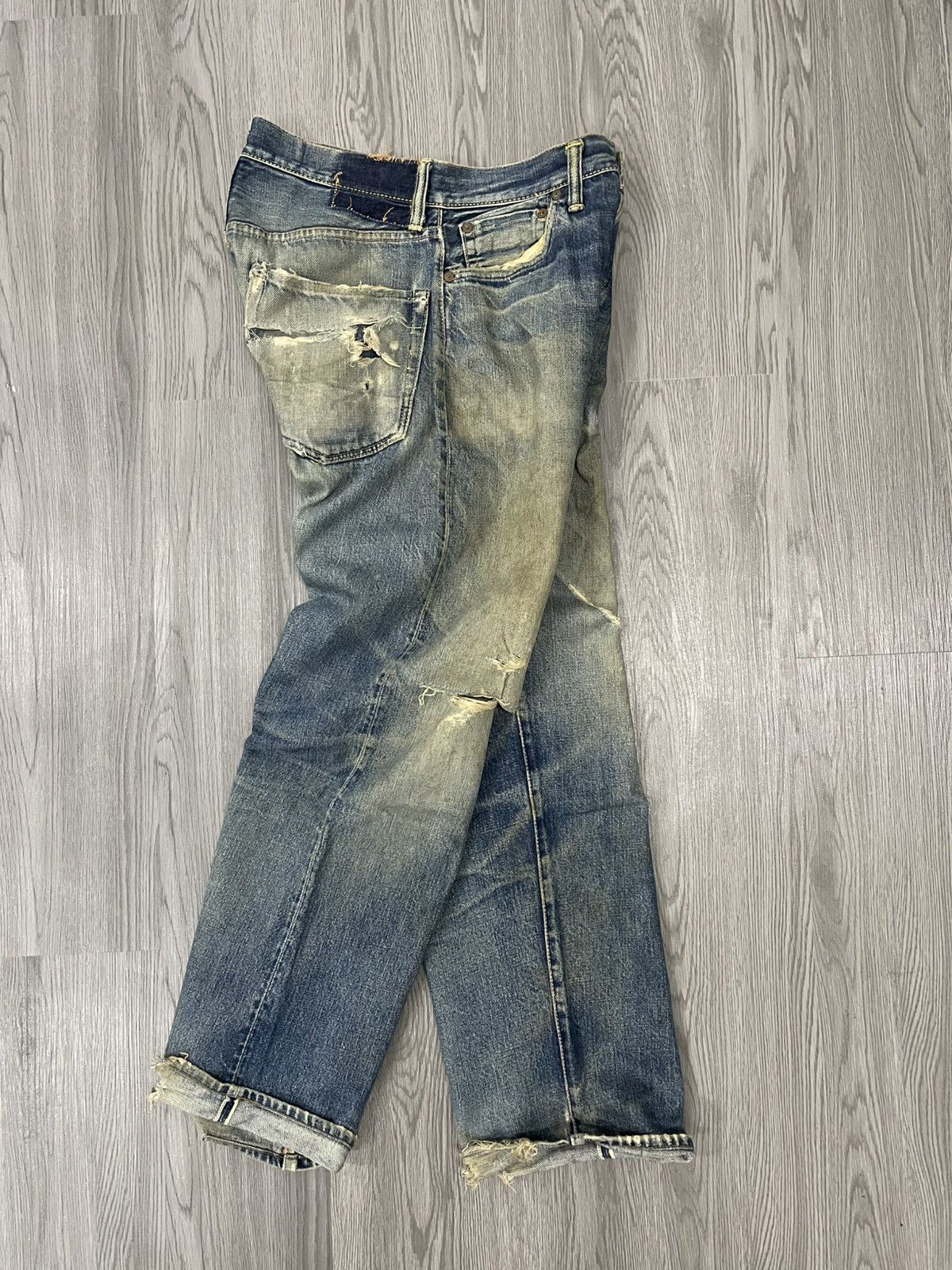 Evisu × Vintage Vintage Evisu Special rip distressed denim Size US 29 - 1 Thumbnail