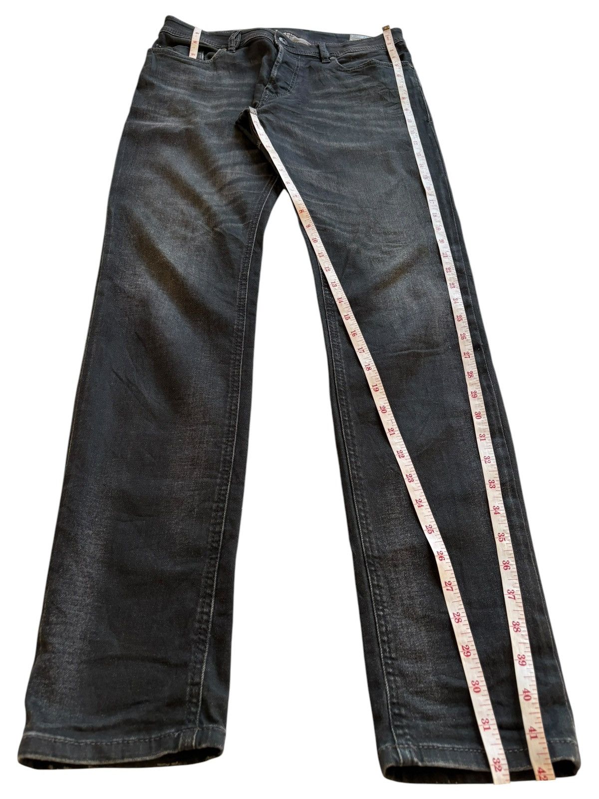 Diesel Vintage Diesel Sleenker Faded Wash Black Jeans Size US 30 / EU 46 - 14 Thumbnail