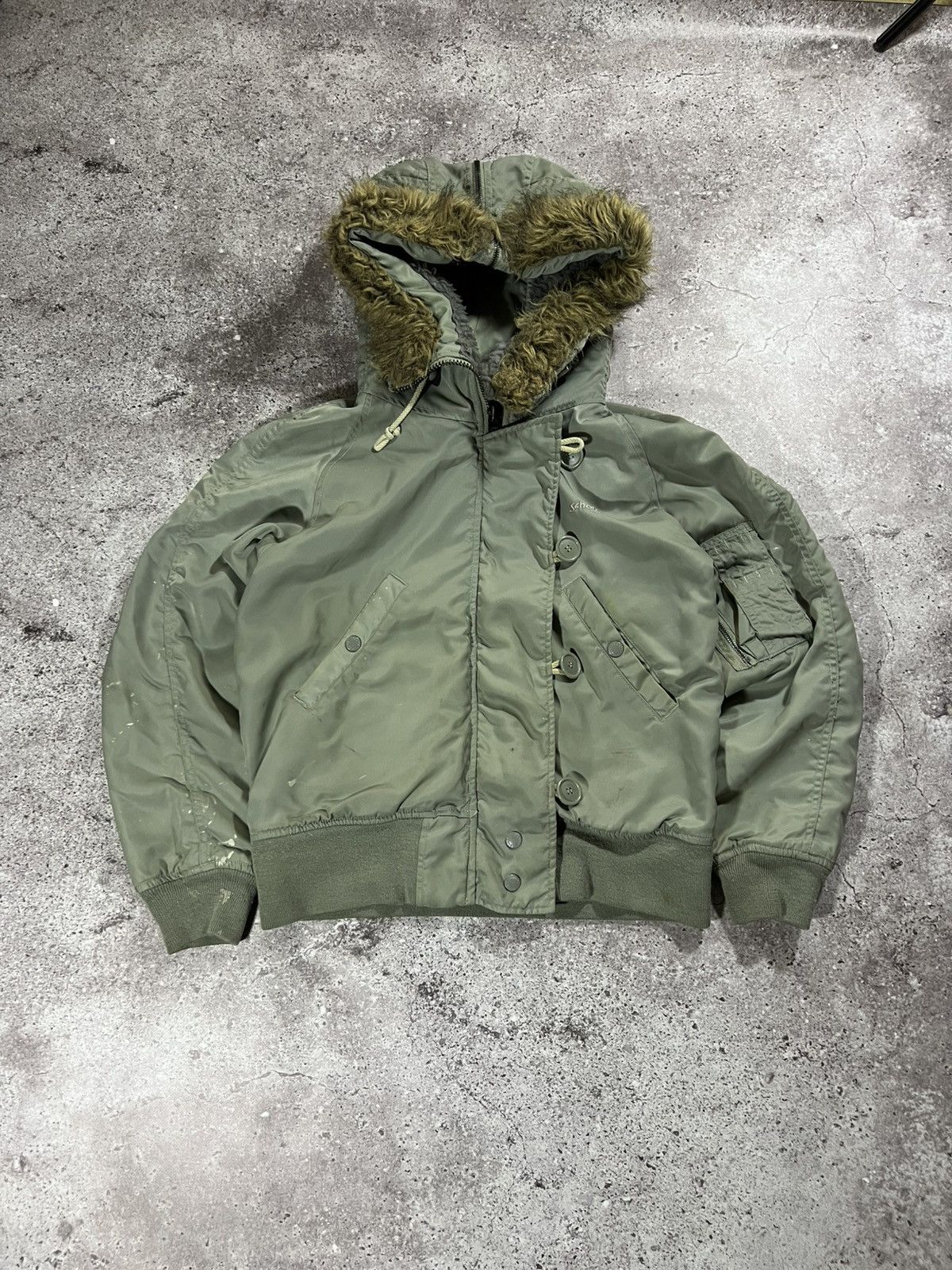 Schott Schott ub3 flyer DOWN JACKET BOMBER parka n2b fur Distressed Size US M / EU 48-50 / 2 - 3 Thumbnail