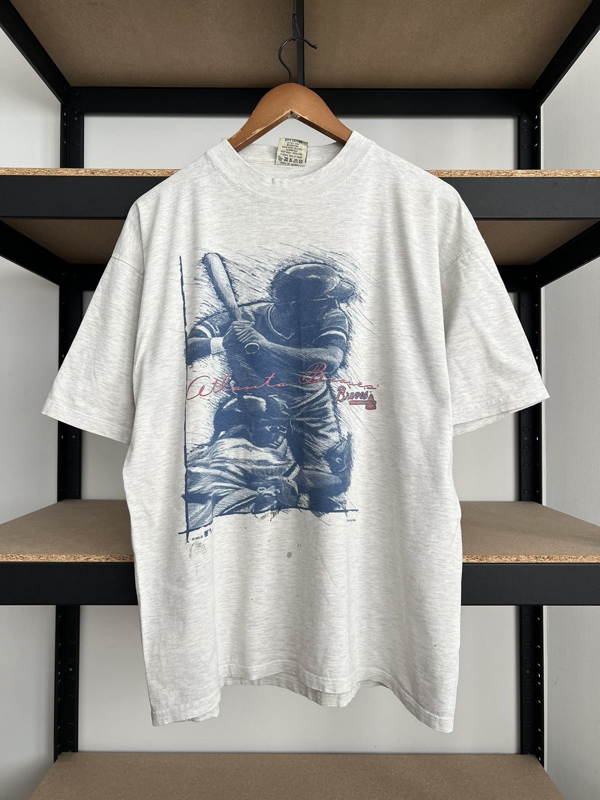 MLB Vintage 1996 Atlanta Braves MLB Nutmeg Gray T-shirt Size US L / EU 52-54 / 3 - 1 Thumbnail