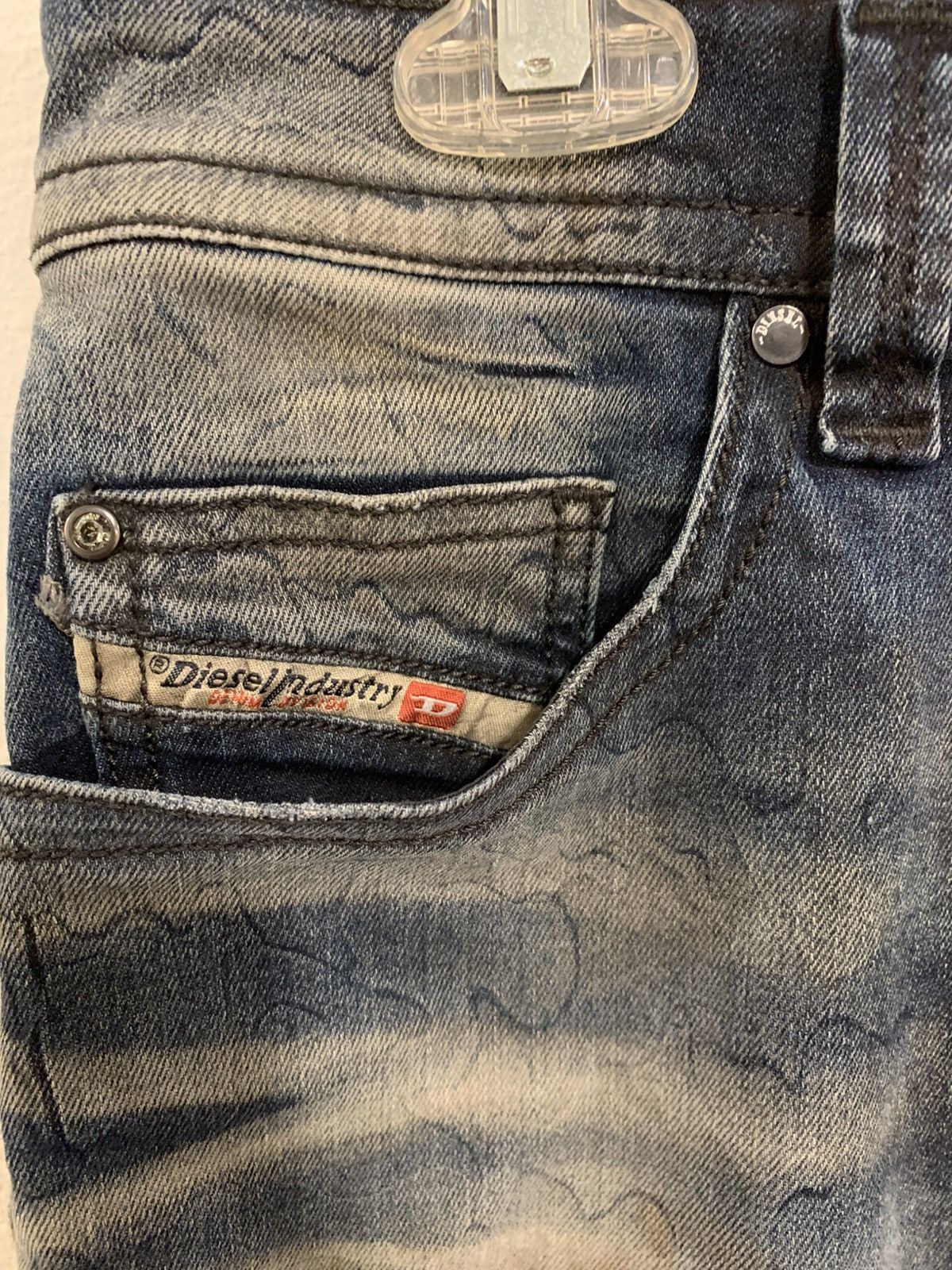 Diesel diesel blue skinny camo graphic jeans Size US 31 - 5 Thumbnail
