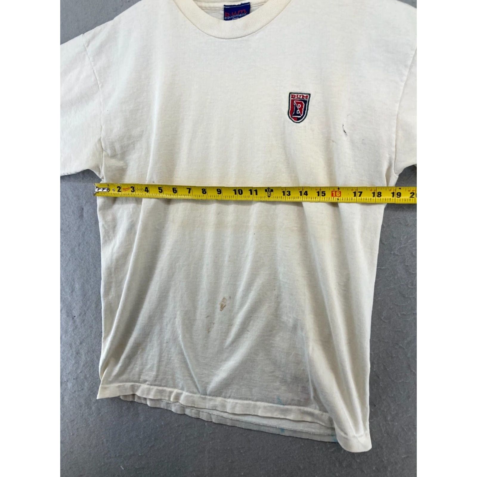 Vintage VINTAGE B.U.M. Equipment T-Shirt Large White USA 90s Mens Size US L / EU 52-54 / 3 - 2 Thumbnail