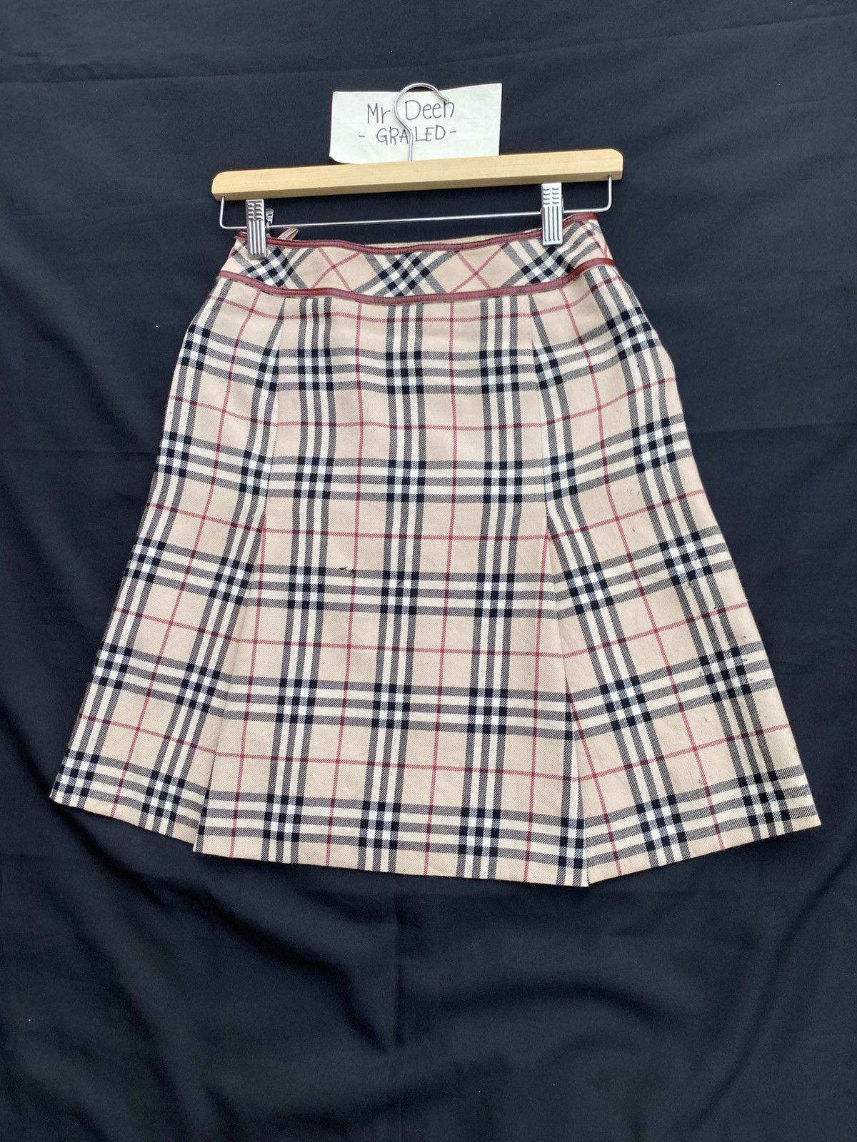 Burberry Rare Vintage Burberry Checkered Brown Midi Skirt Size 25" / US 0 / IT 36 - 21 Thumbnail