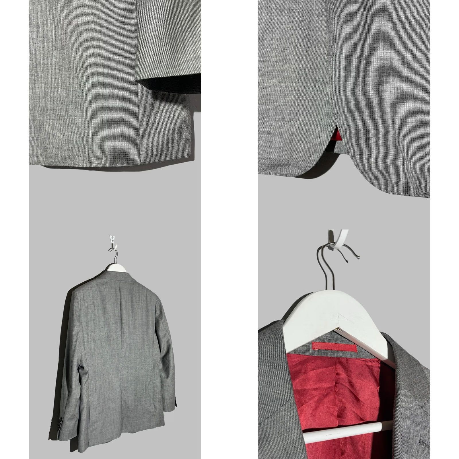 Suitsupply Suitsupply Blazer Single-Breasted Wool Gray 36 Men Regular Jacket Coat Business Casual 2 Piece de City Classic Designer Mens Size 36R - 9 Thumbnail