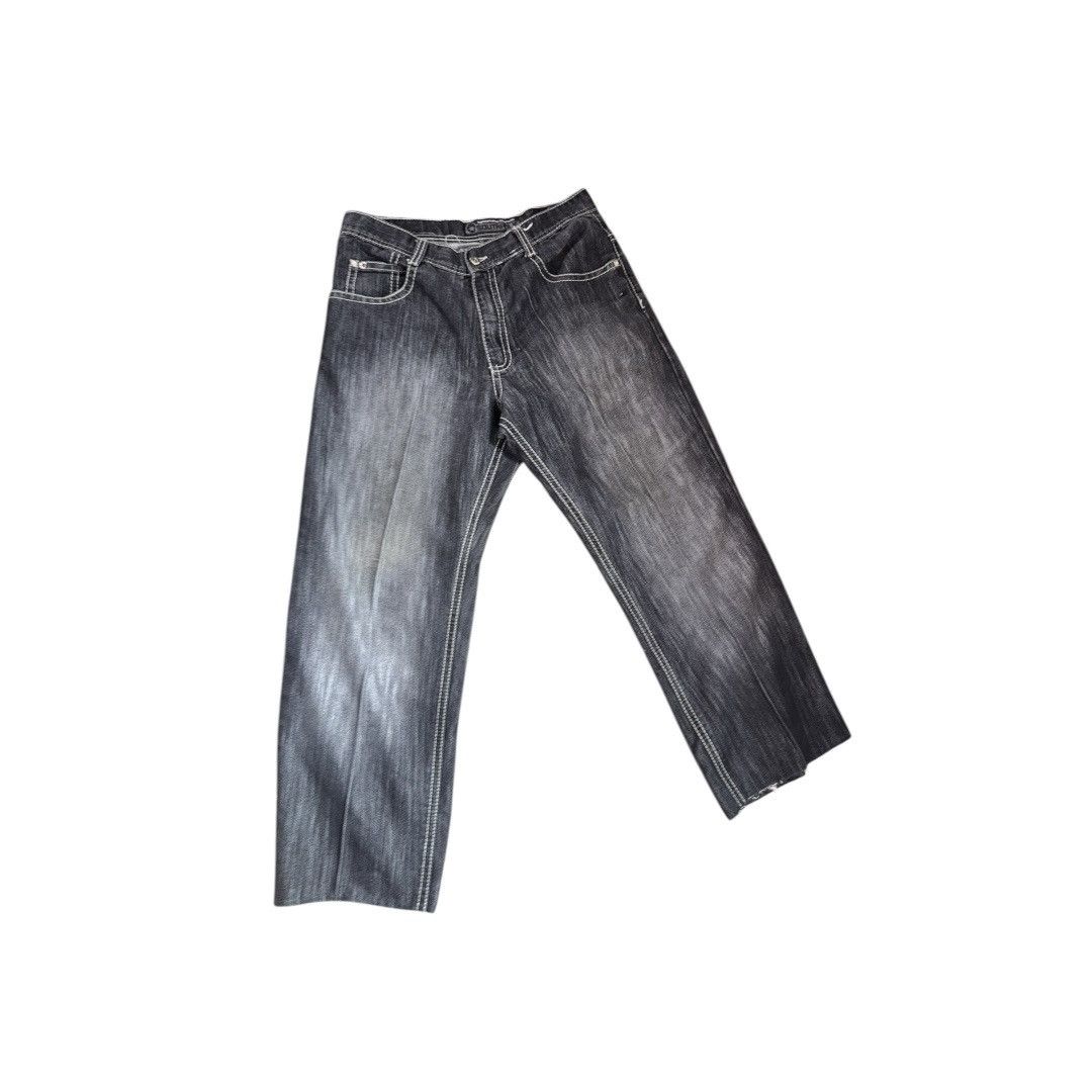 Southpole × Vintage Vtg Southpole Jeans Mens Sz 34x30 Black Faded Baggy Wide Leg Size US 34 / EU 50 - 4 Thumbnail
