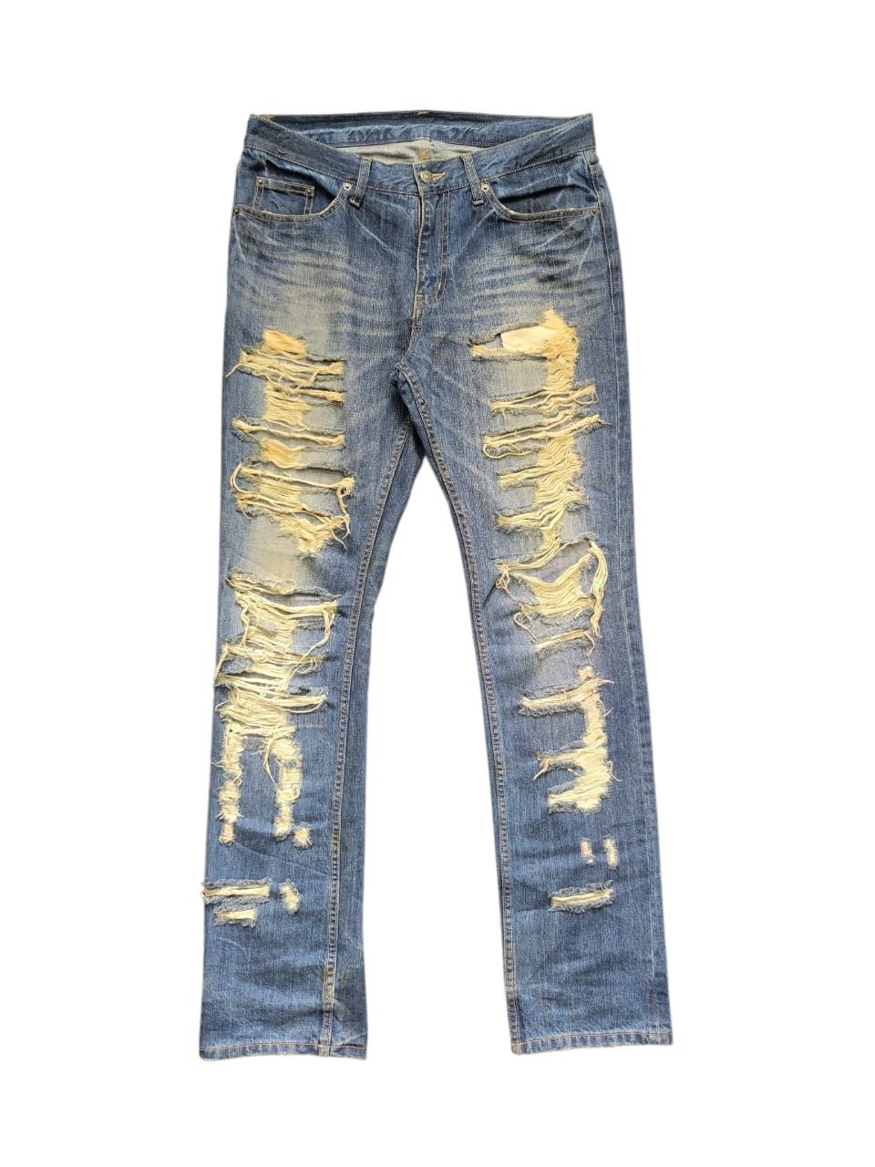 Japanese Brand PPFM Super Distressed Denim Size US 32 / EU 48 - 1 Thumbnail