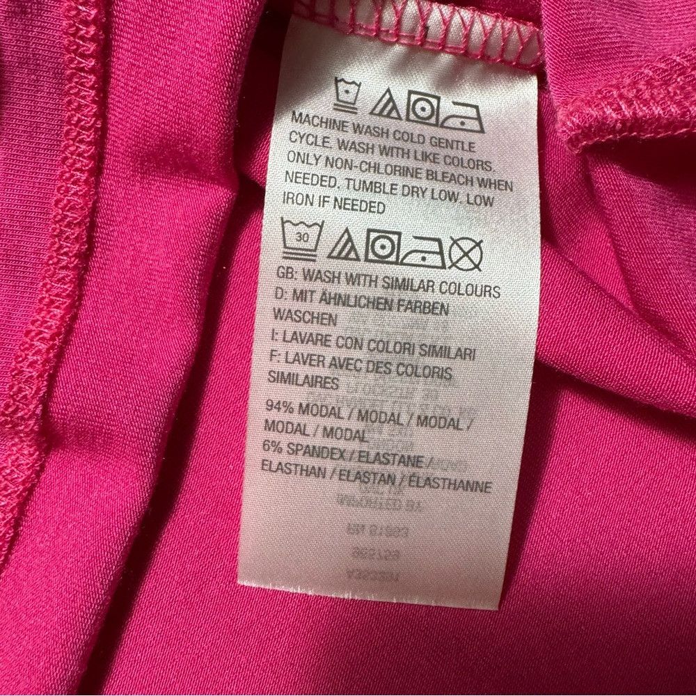 Halston New H by Halston Essentials Pink V-Neck Tunic Top A353391 S Size L / US 10 / IT 46 - 8 Thumbnail