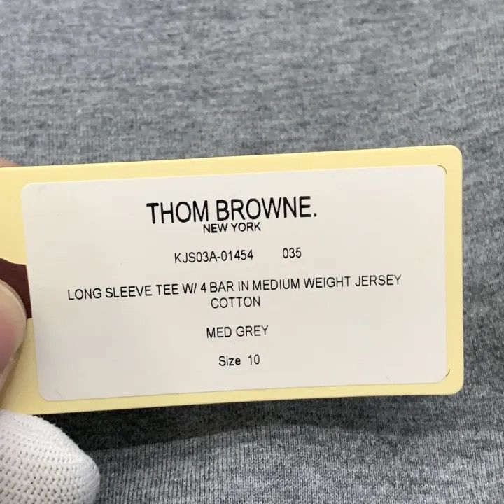 Thom Browne Thom Browne Gray Long Sleeve Kids T-Shirt -2507 Size US M / EU 48-50 / 2 - 3 Thumbnail