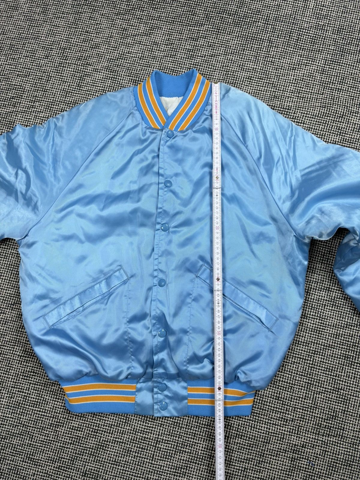 Vintage Vintage King Louie baby blue sateen bomber varsity jacket Size US M / EU 48-50 / 2 - 5 Thumbnail