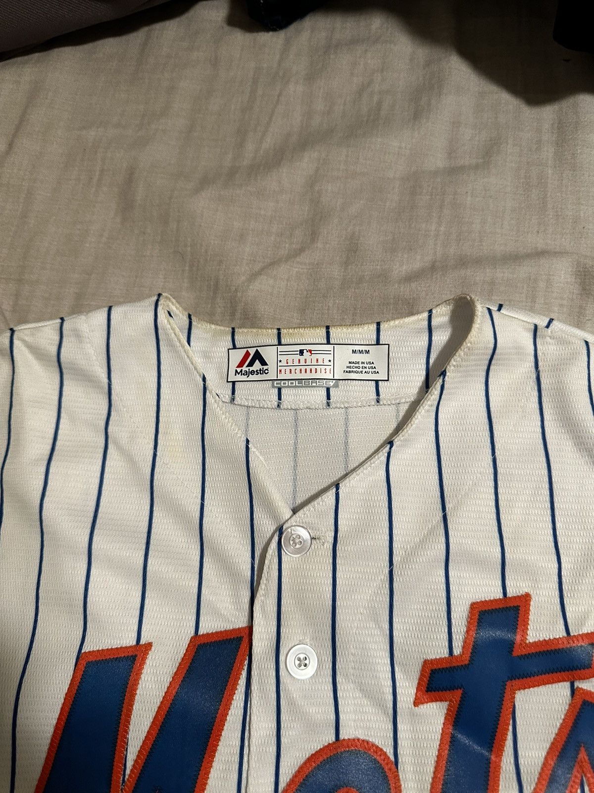MLB Mets Coolbase Pinstripe Baseball Jersey Size US M / EU 48-50 / 2 - 4 Thumbnail