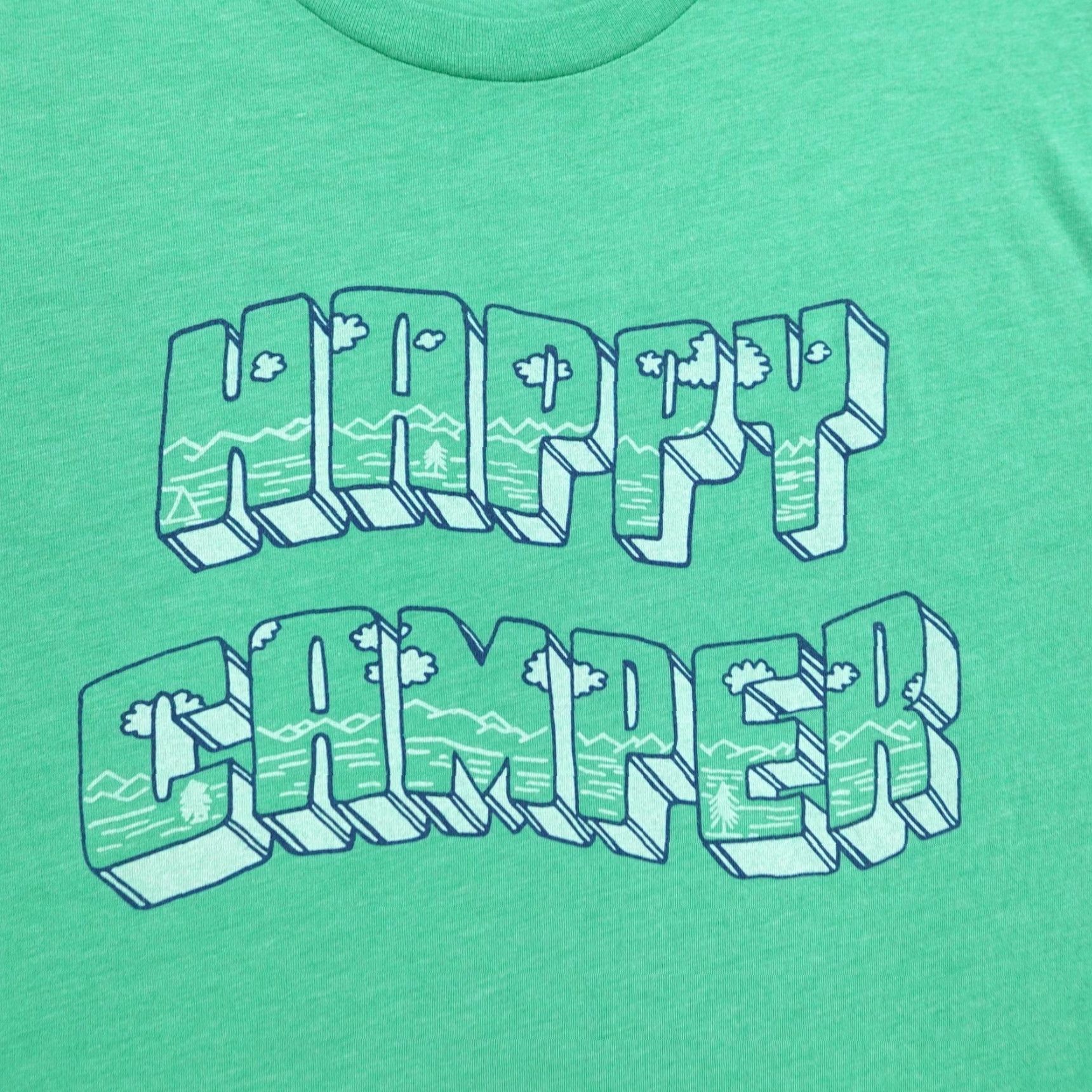 Cotopaxi Cotopaxi Shirt Mens XL Green Happy Camper Graphic Tee Outdoors Camping Hiking Mens XL Green Graphic Print T-Shirt Size US XL / EU 56 / 4 - 3 Thumbnail
