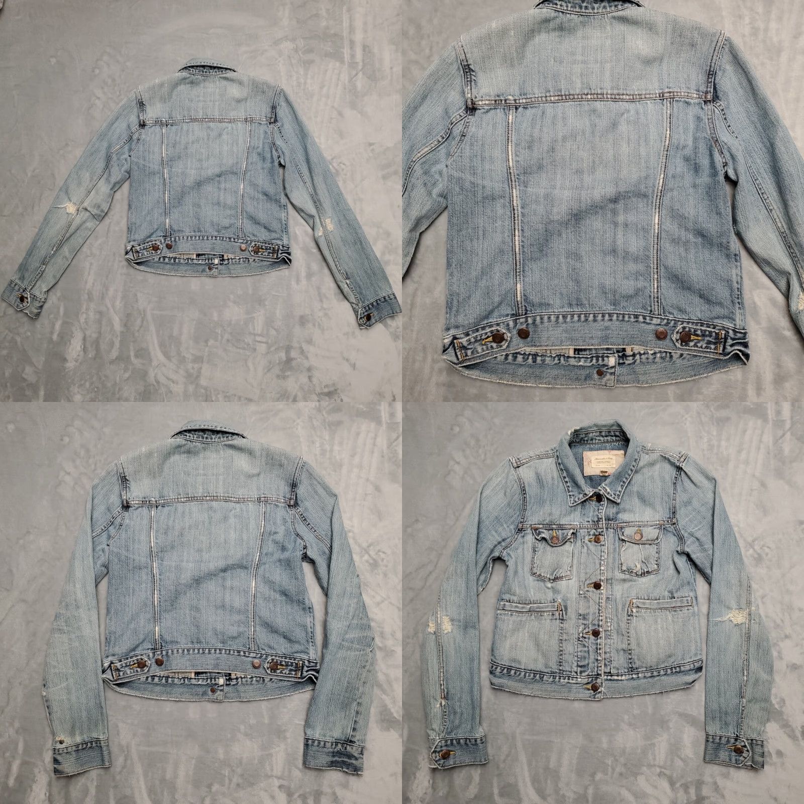 Abercrombie & Fitch VINTAGE Abercrombie & Fitch Jacket Girls L Blue Denim Cropped Distressed Y2K Jacket Women L Blue 90s Retro USA American Size L / US 10 / IT 46 - 8 Thumbnail