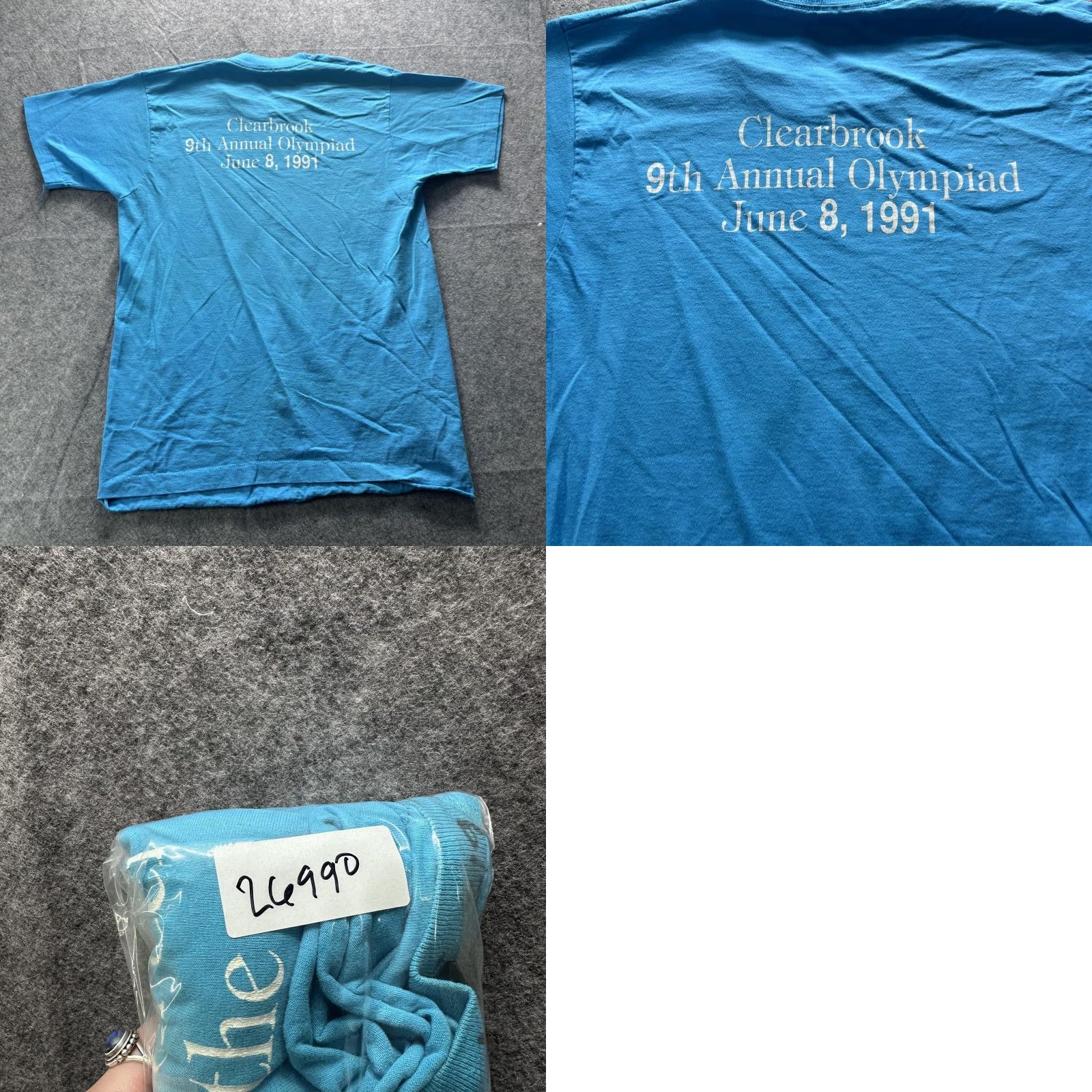 Vintage VINTAGE Screen Stars Best Clearbrook Olympiad Shirt Mens Large Blue 1991 90s Crew Neck Short Sleeve Graphic Print Sports T-Shirt Mens Size US L / EU 52-54 / 3 - 8 Thumbnail