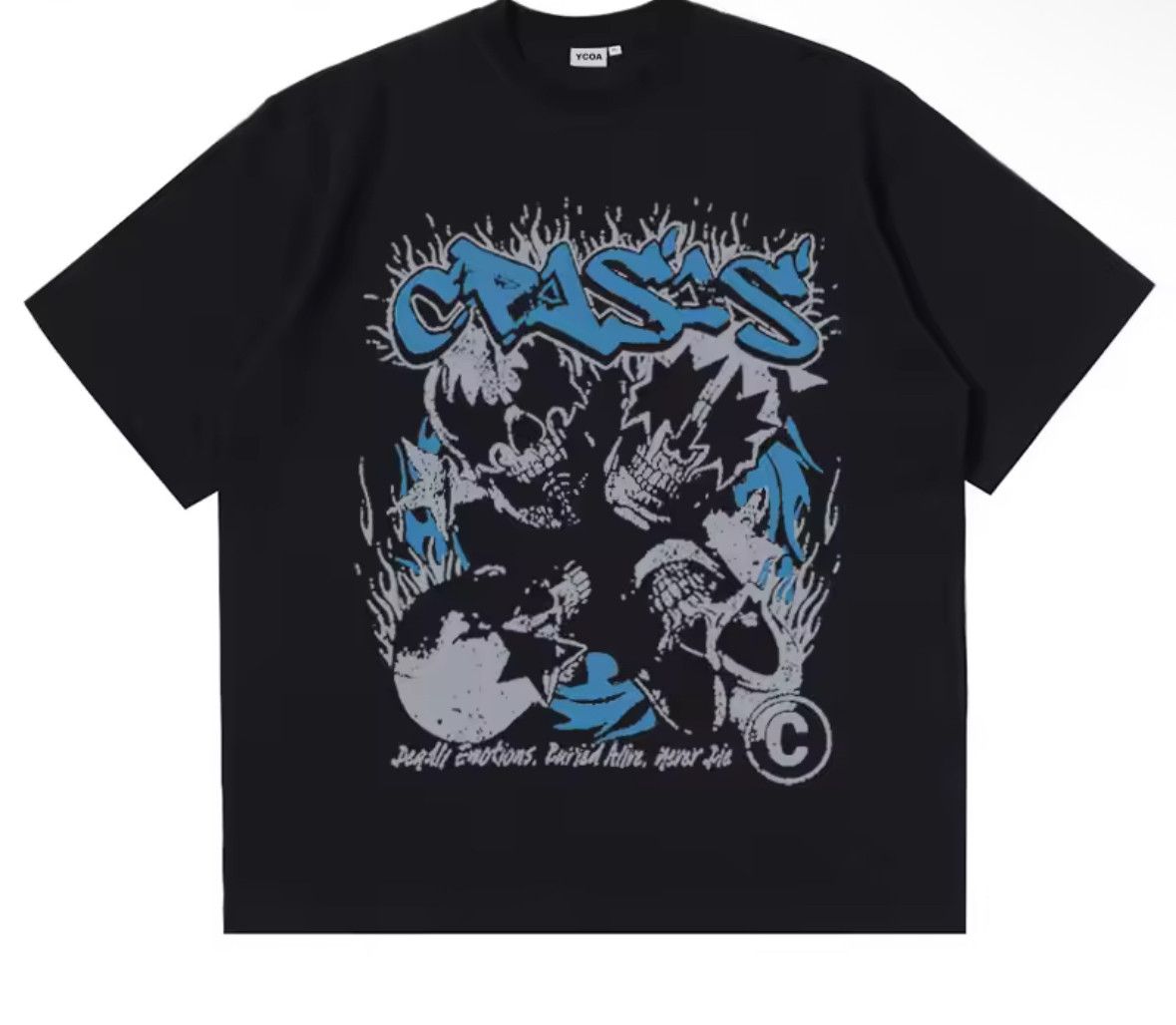 Japanese Brand Streetwear Goth Fashion T-Shirt Skull Punk Graphic Tees Size US XL / EU 56 / 4 - 1 Thumbnail