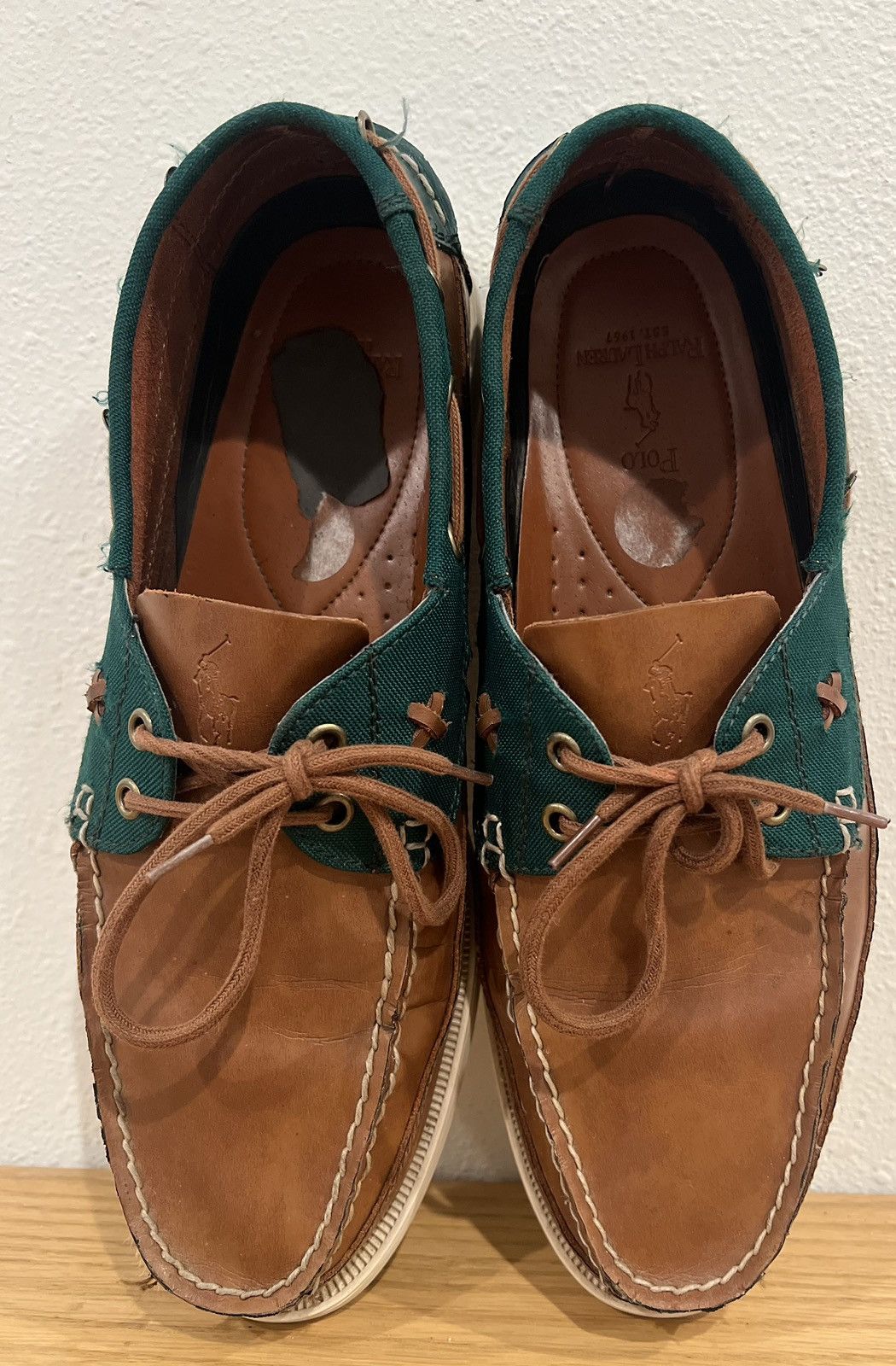 Polo Ralph Lauren × Vintage Vintage Ralph Lauren Polo Leather Boat Shoes Size 11 Size US 11 / EU 44 - 4 Thumbnail