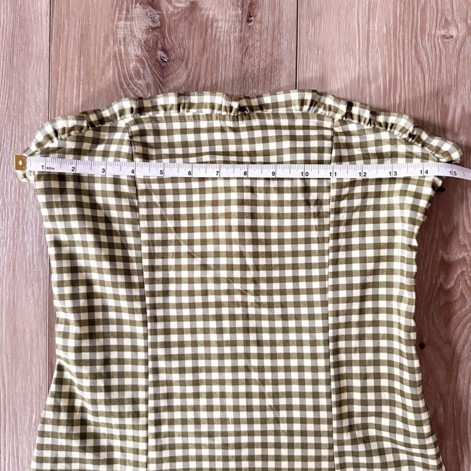 Urban Outfitters Urban Outfitters Margot Strapless Drop Waist Gingham Dress M Size M / US 6-8 / IT 42-44 - 10 Thumbnail