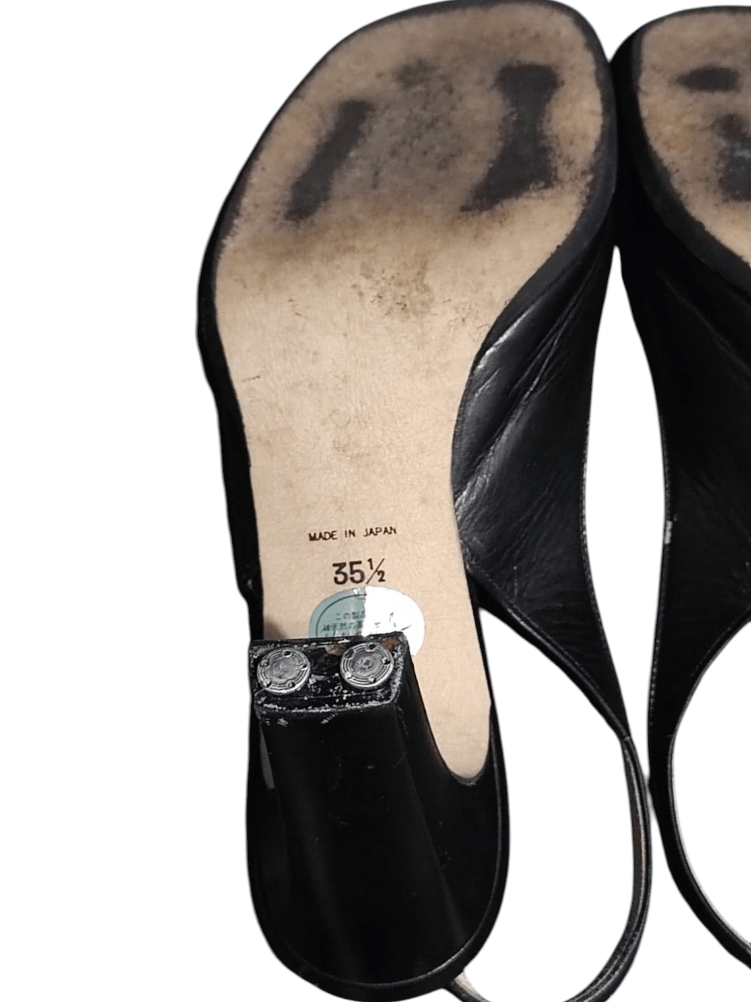 Givenchy Givenchy Black Leather Slingback Open Toe Size US 5.5 / IT 35.5 - 5 Thumbnail