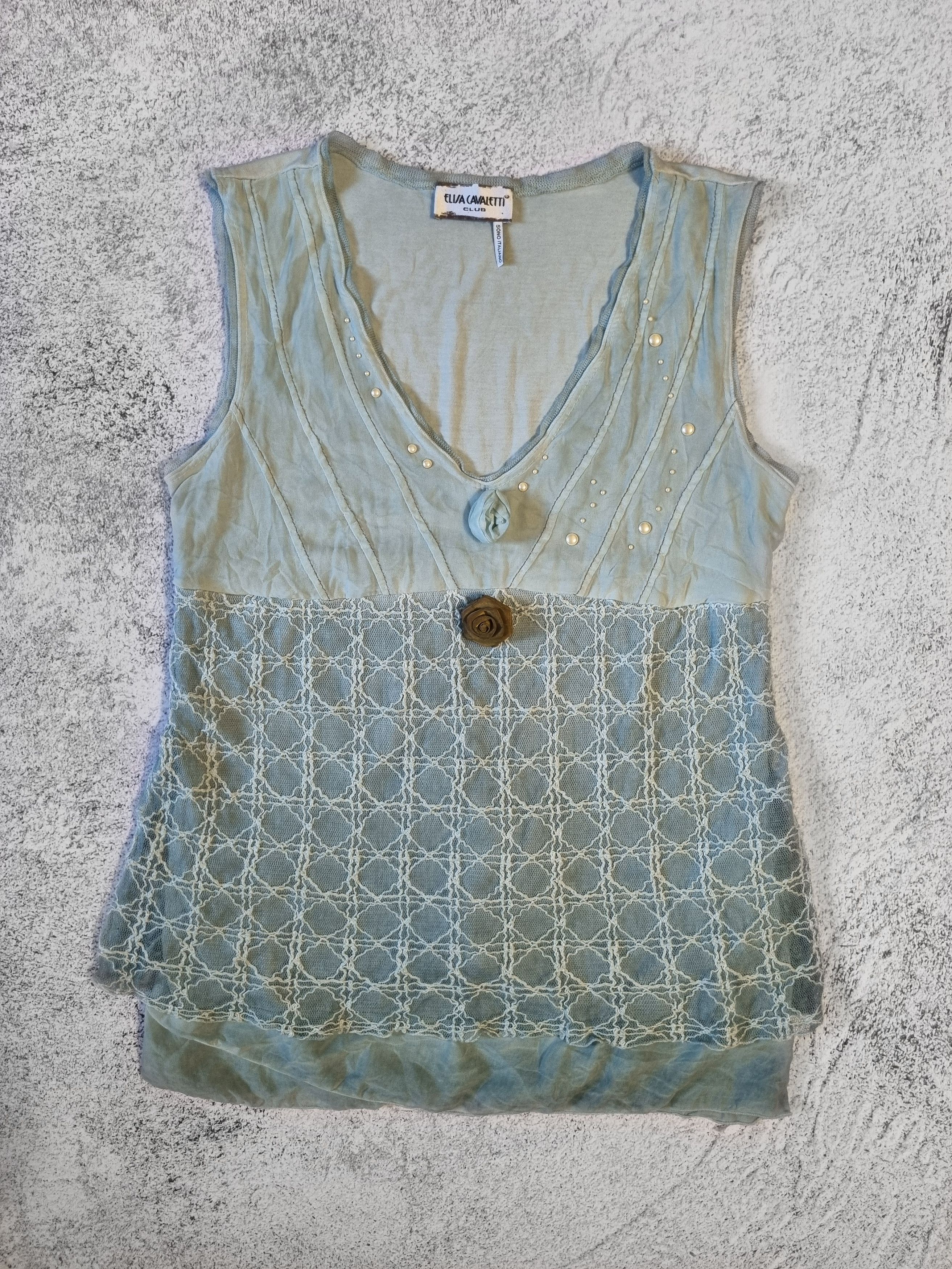 Designer × Elisa Cavaletti × Vintage Elisa Cavaletti Sleeveless Tank Top Size S / US 4 / IT 40 - 2 Thumbnail