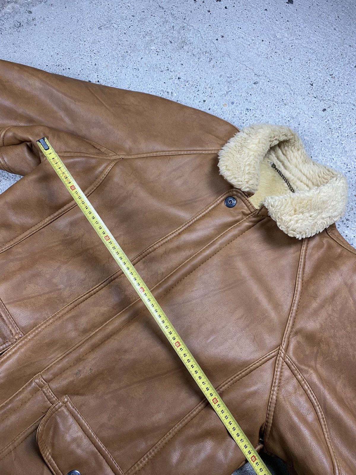 Vintage Shearling leather jacket brown vintage Size US XL / EU 56 / 4 - 19 Thumbnail
