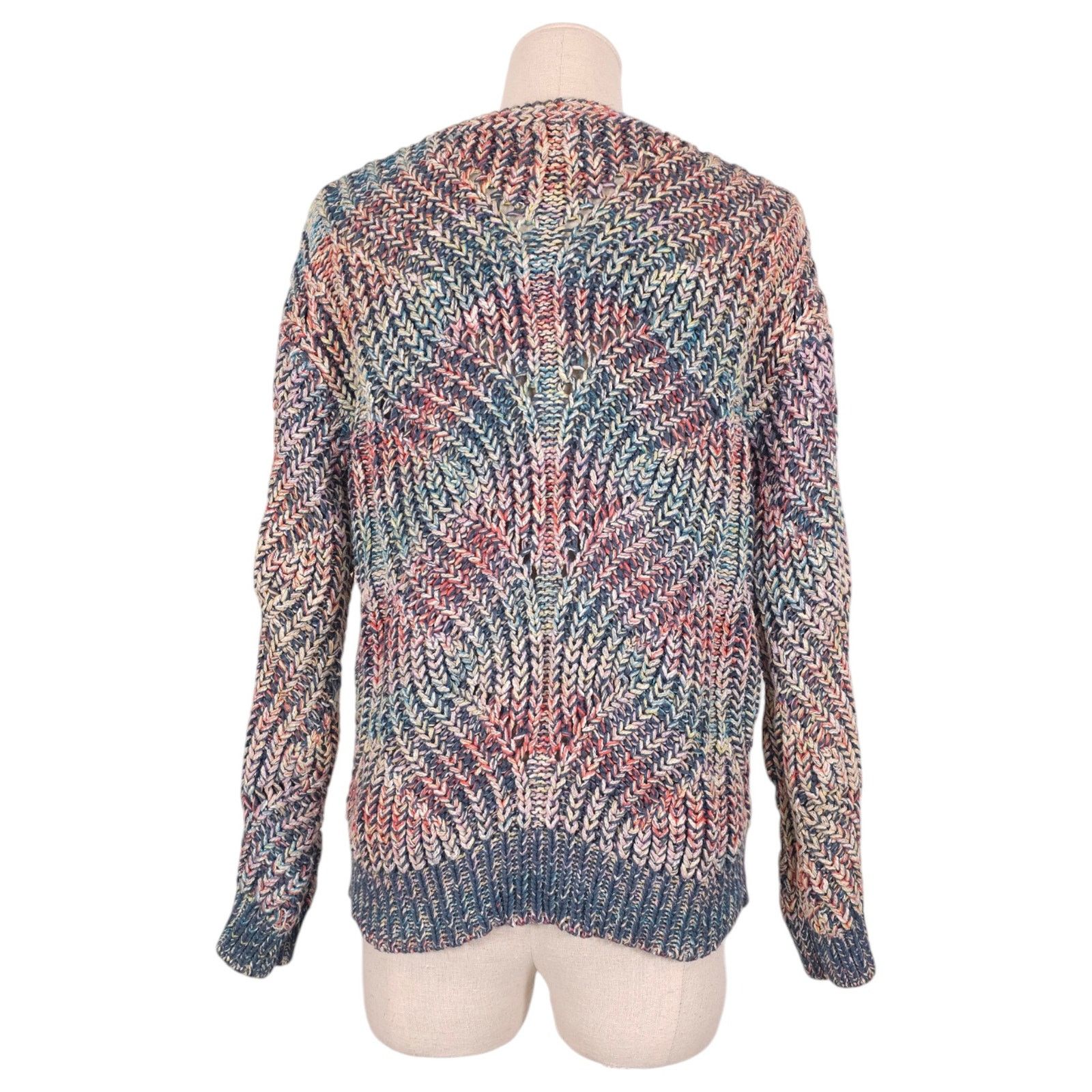 Anthropologie Anthropologie Chroma Rainbow Knit Sweater Sz Extra Small Size XS / US 0-2 / IT 36-38 - 3 Thumbnail