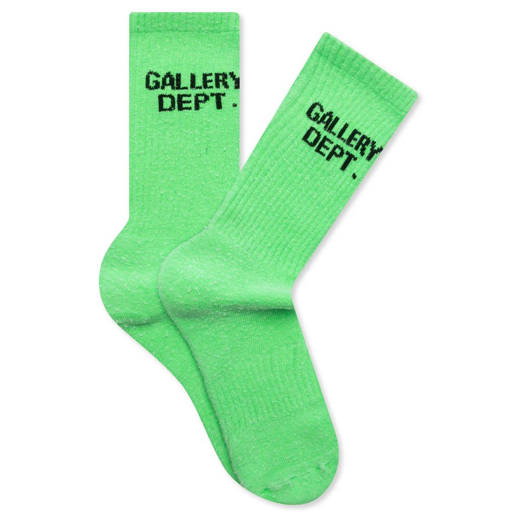 Gallery Dept. o1mle0725 Size: OS / Clean Socks in Flo Green Size ONE SIZE - 1 Thumbnail