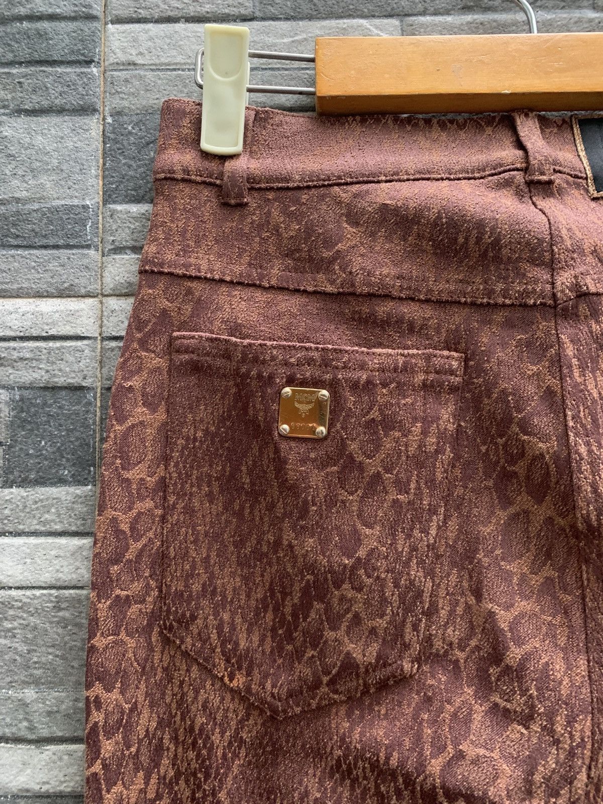 MCM Vintage MCM Jeans De Luxe Snakeskin Pants Size 30" / US 8 / IT 44 - 3 Thumbnail