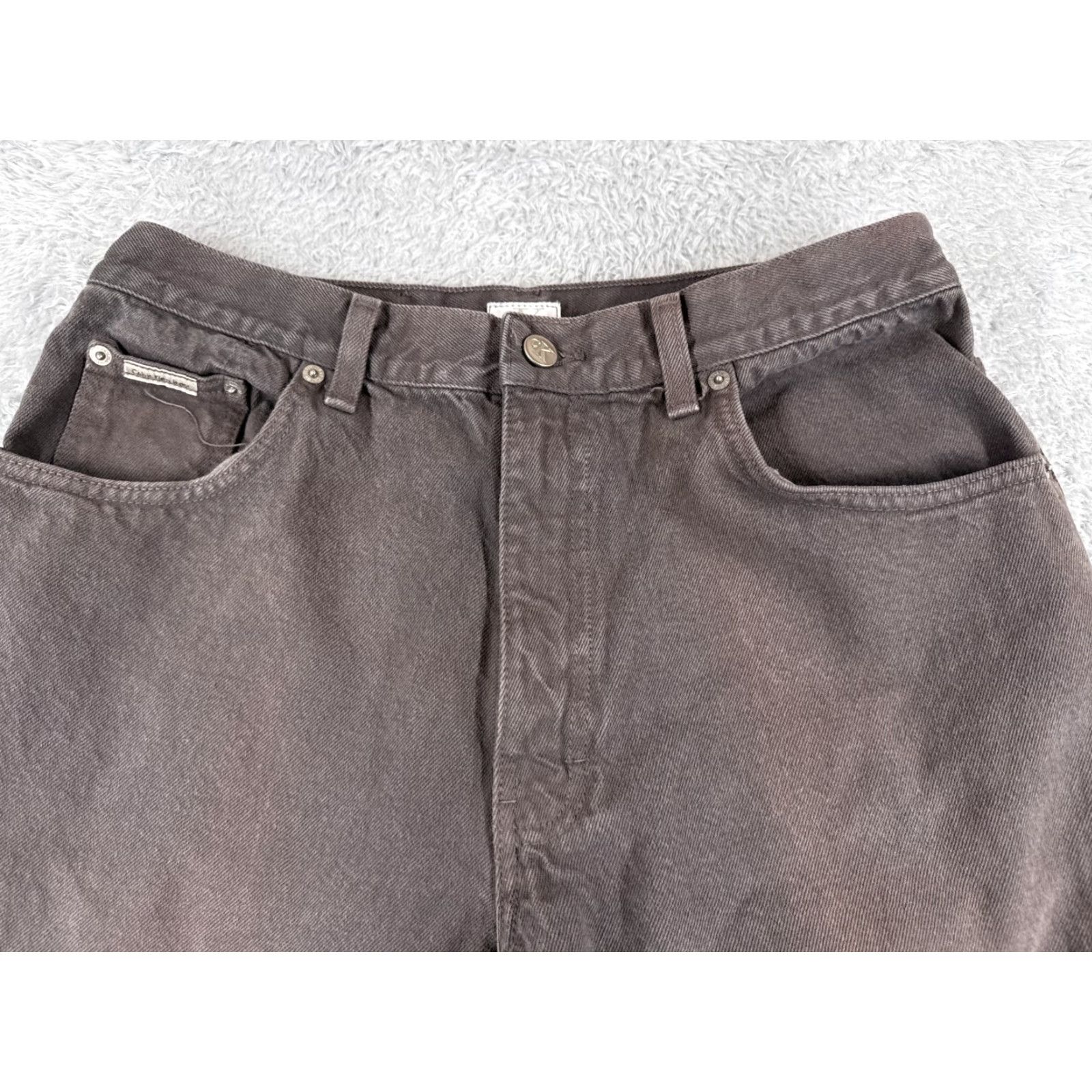 Calvin Klein Calvin Klein Jeans Men 32 Gray Denim Straight Leg Regular Fit 30x27 Size US 32 / EU 48 - 4 Thumbnail