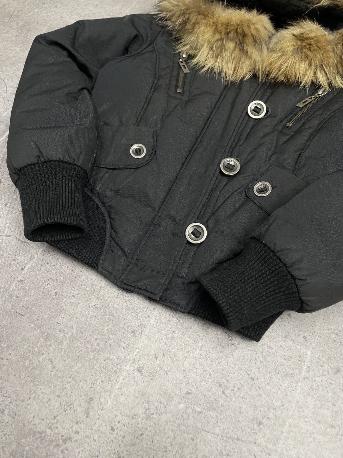 Le Grande Bleu (L.G.B.) Vintage Rick Owens Vibe Faux Fur Trim Girly Puffer Jacket y2 Size S / US 4 / IT 40 - 12 Thumbnail