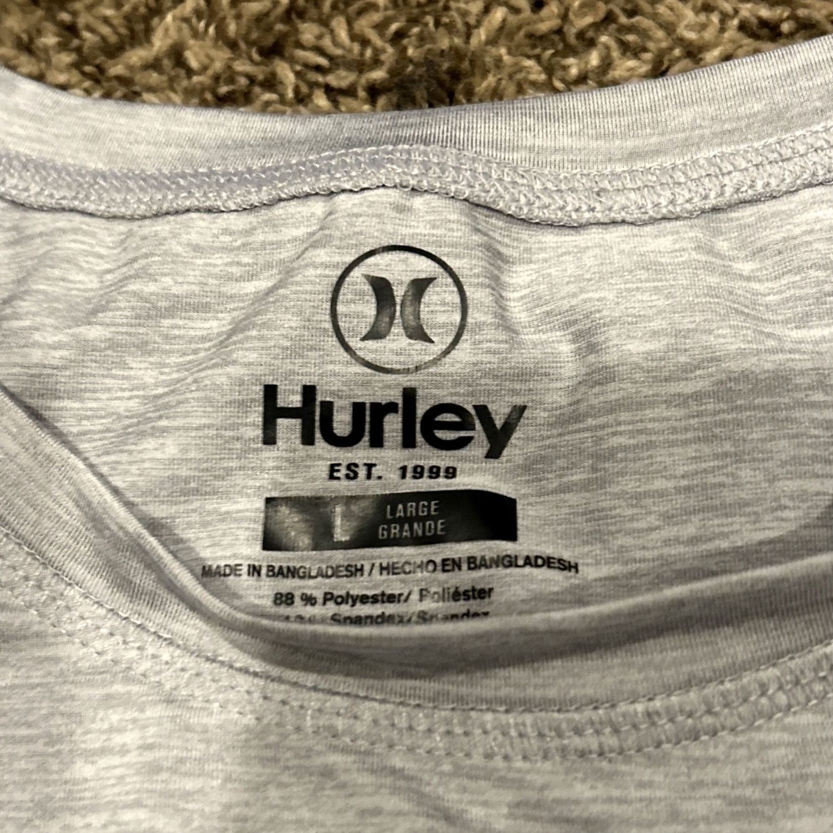 Hurley Hurley Men’s L Gray Blue Polyester Blend Long Sleeve Shirt Lightweight A32 Size US L / EU 52-54 / 3 - 2 Thumbnail