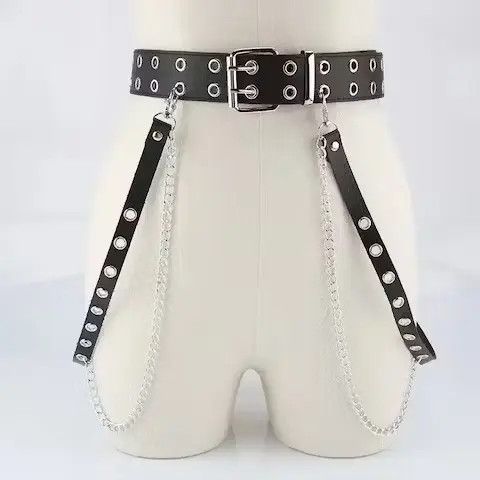 Japanese Brand Punk Style Double-breasted Buttonhole Belt Size ONE SIZE - 2 Thumbnail