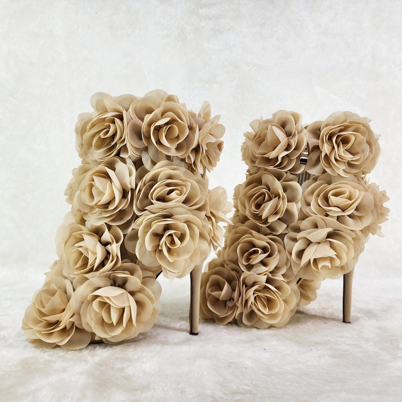 Other Beauty 3D Flowers Floral 4" High Heel Elegant Evening Party Size US 8 / IT 38 - 2 Thumbnail