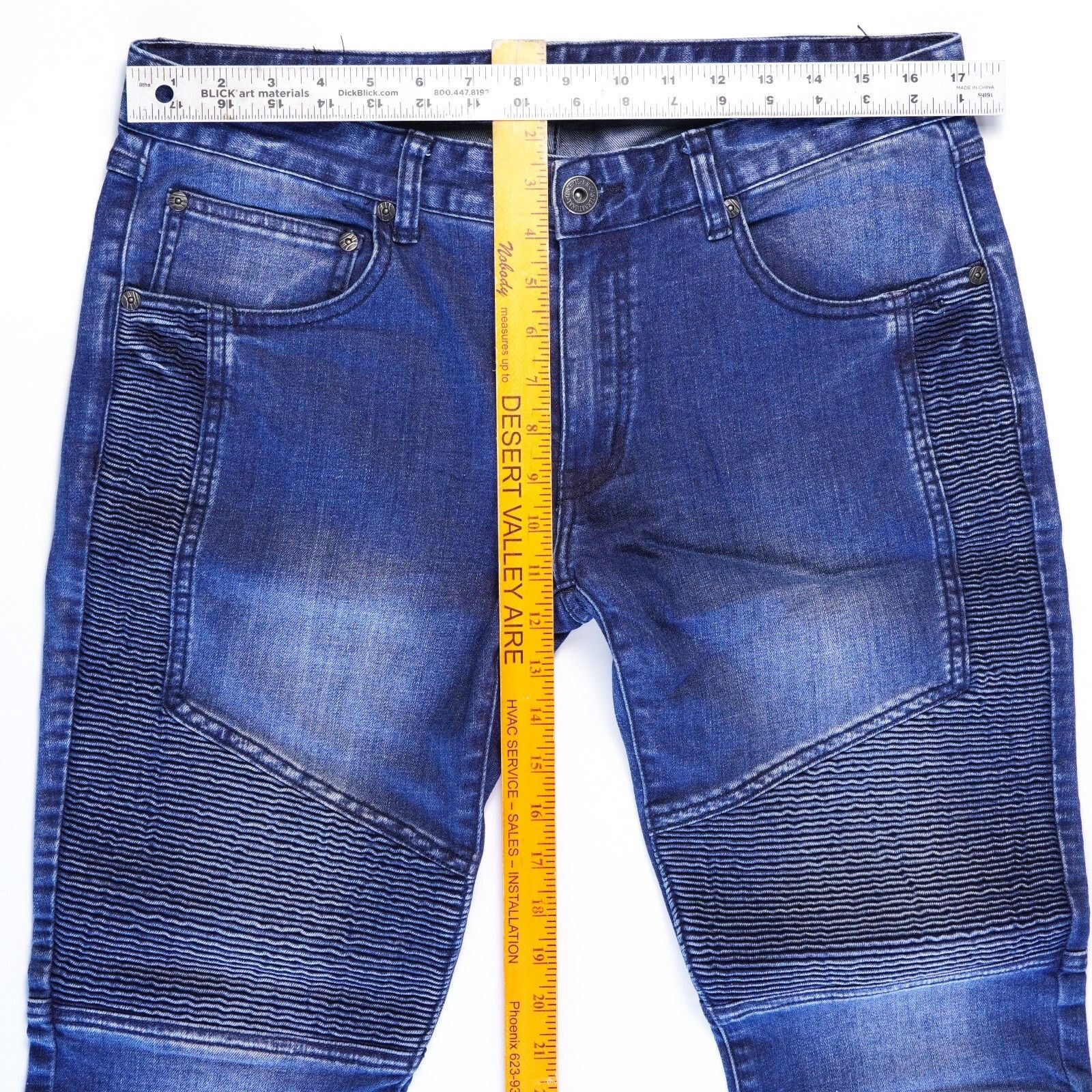 Other Concepts Inc Denim Slim Skinny Jeans Straight Pants W33 L32 Size US 33 - 2 Thumbnail