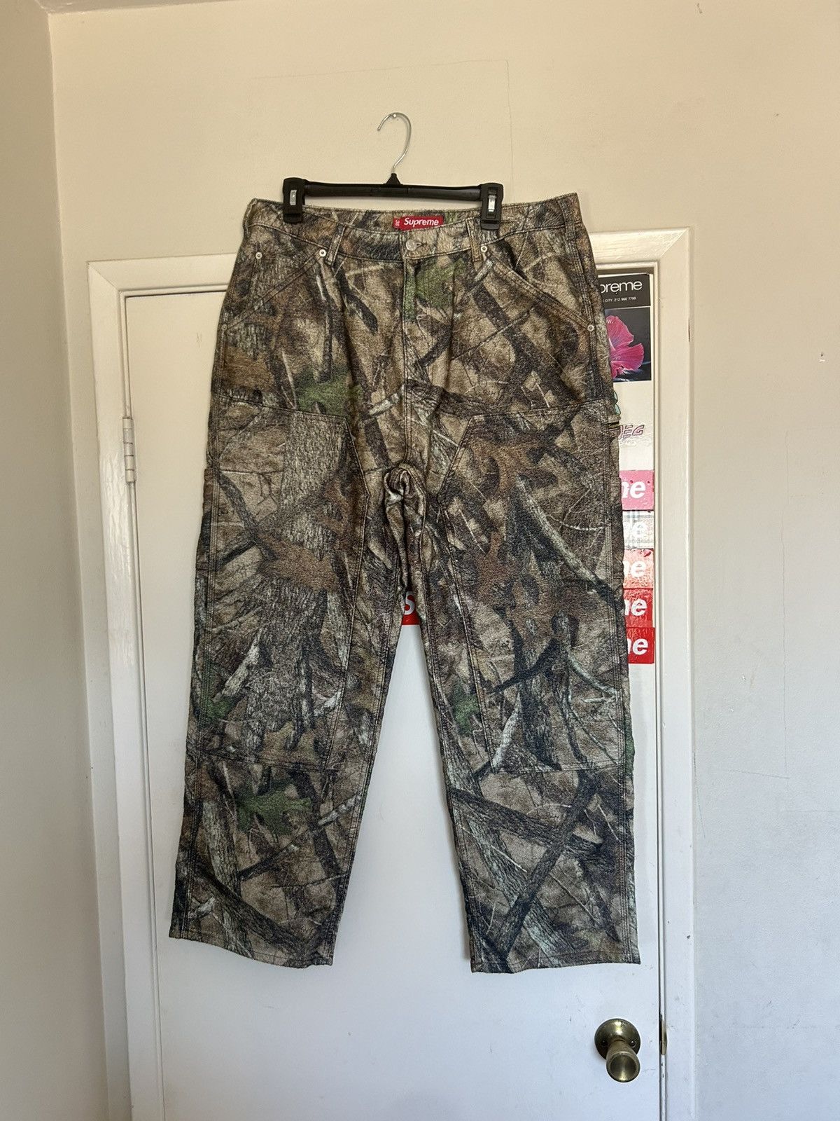 Camo Cargo Pants Supreme Tree Camo Pants FW23 Supreme Moleskin
